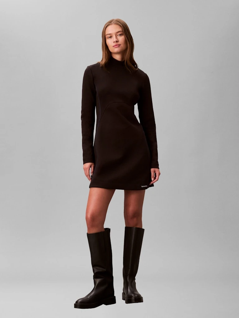 Calvin Klein Kadın Siyah Boğazlı Elbise