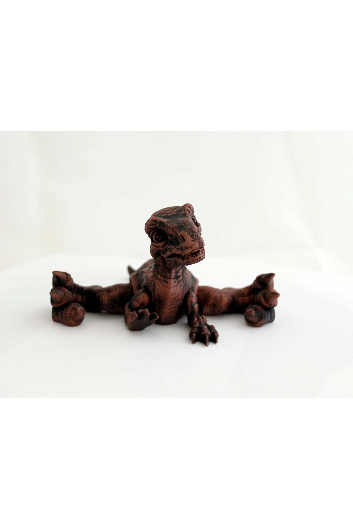 Raptor Dinozor Figürü - Bronz Boyalı