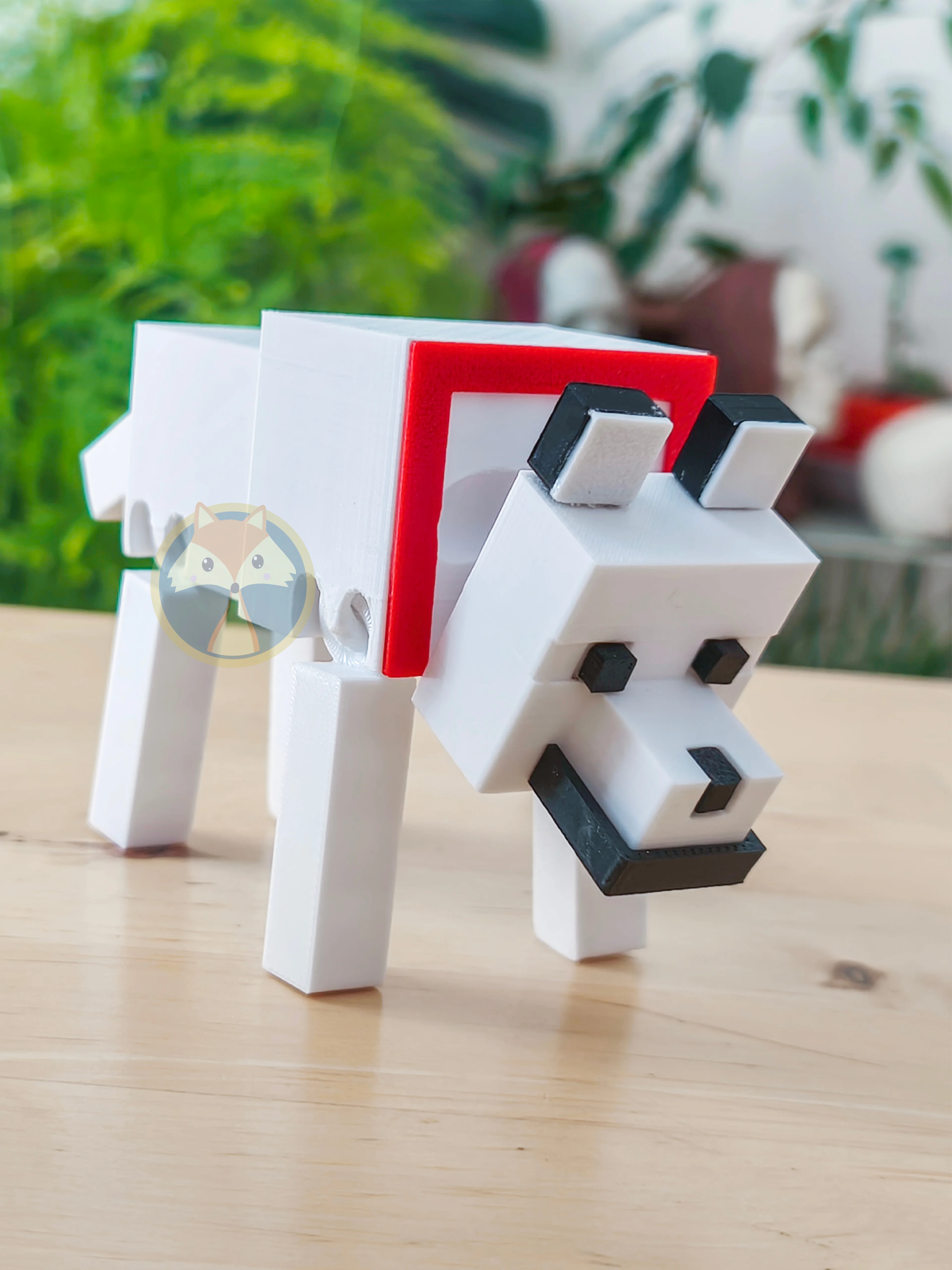 Blok Dünya İlhamlı Figür – Kurt (Minecraft)