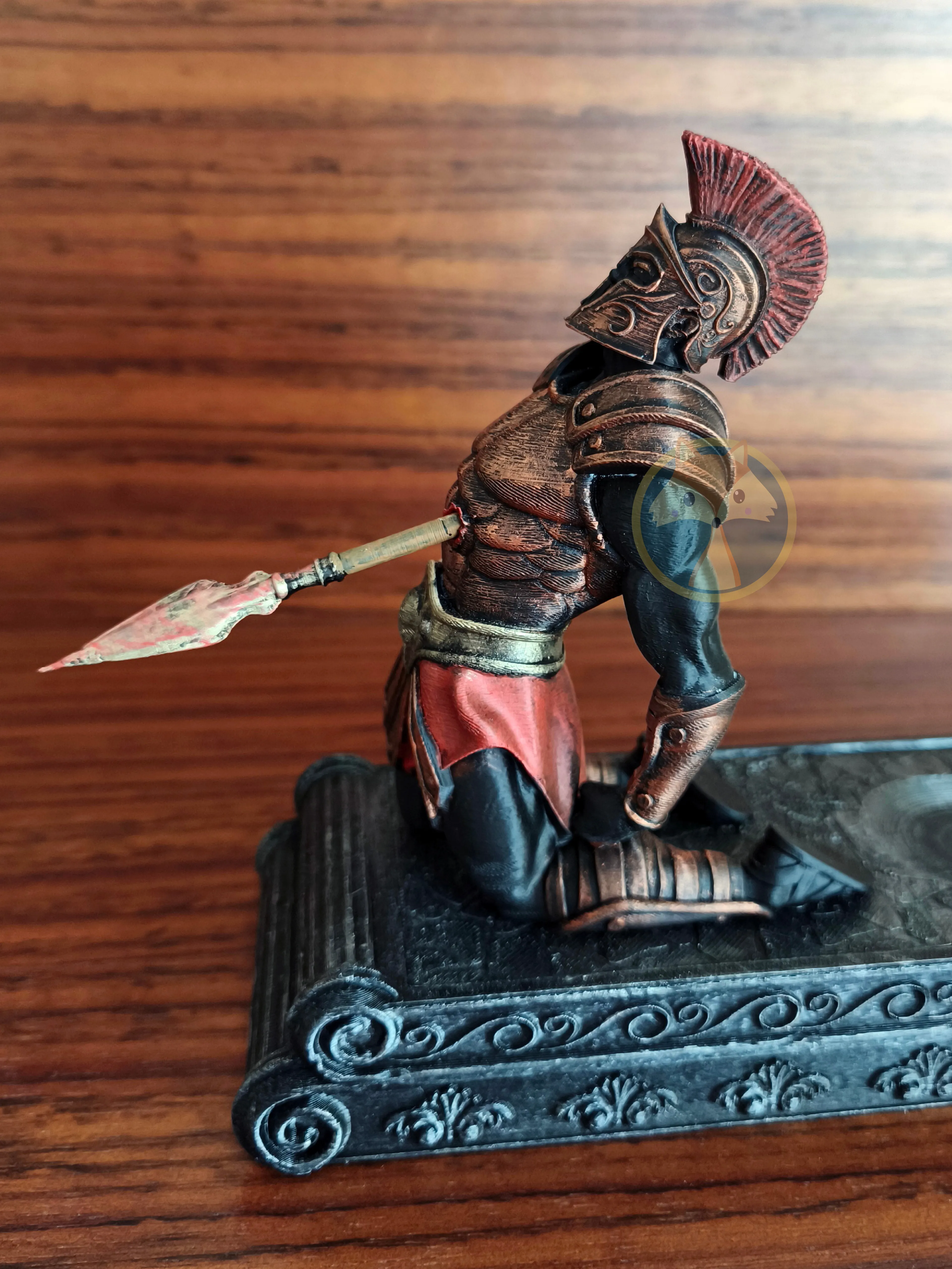 Yaralı Roma Askeri Tütsülük – El Boyama 3D Baskı Figür (13 cm | 30,5 cm Tütsülük)