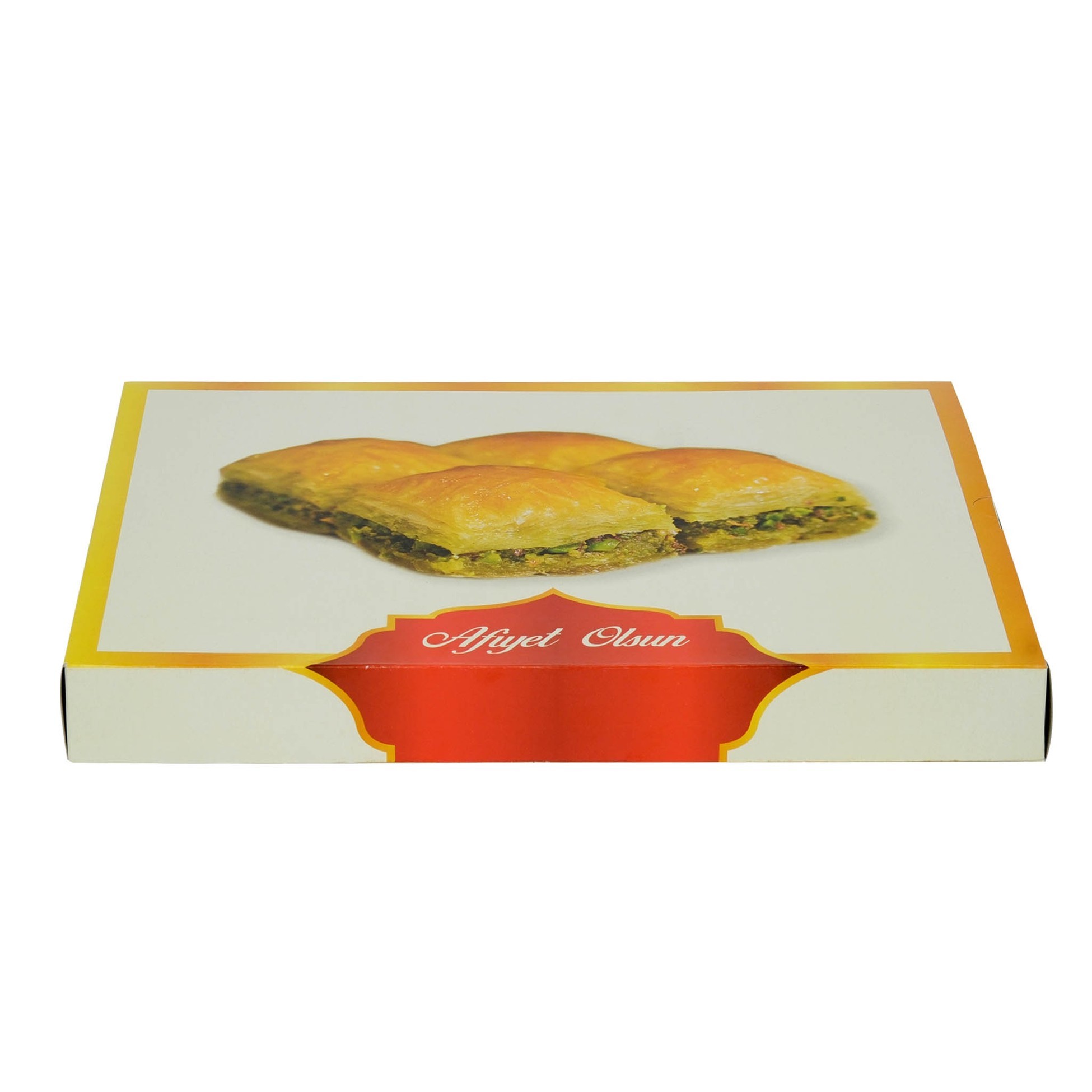 Tepsi Baklava Kutusu Afiyet Olsun Yazılı