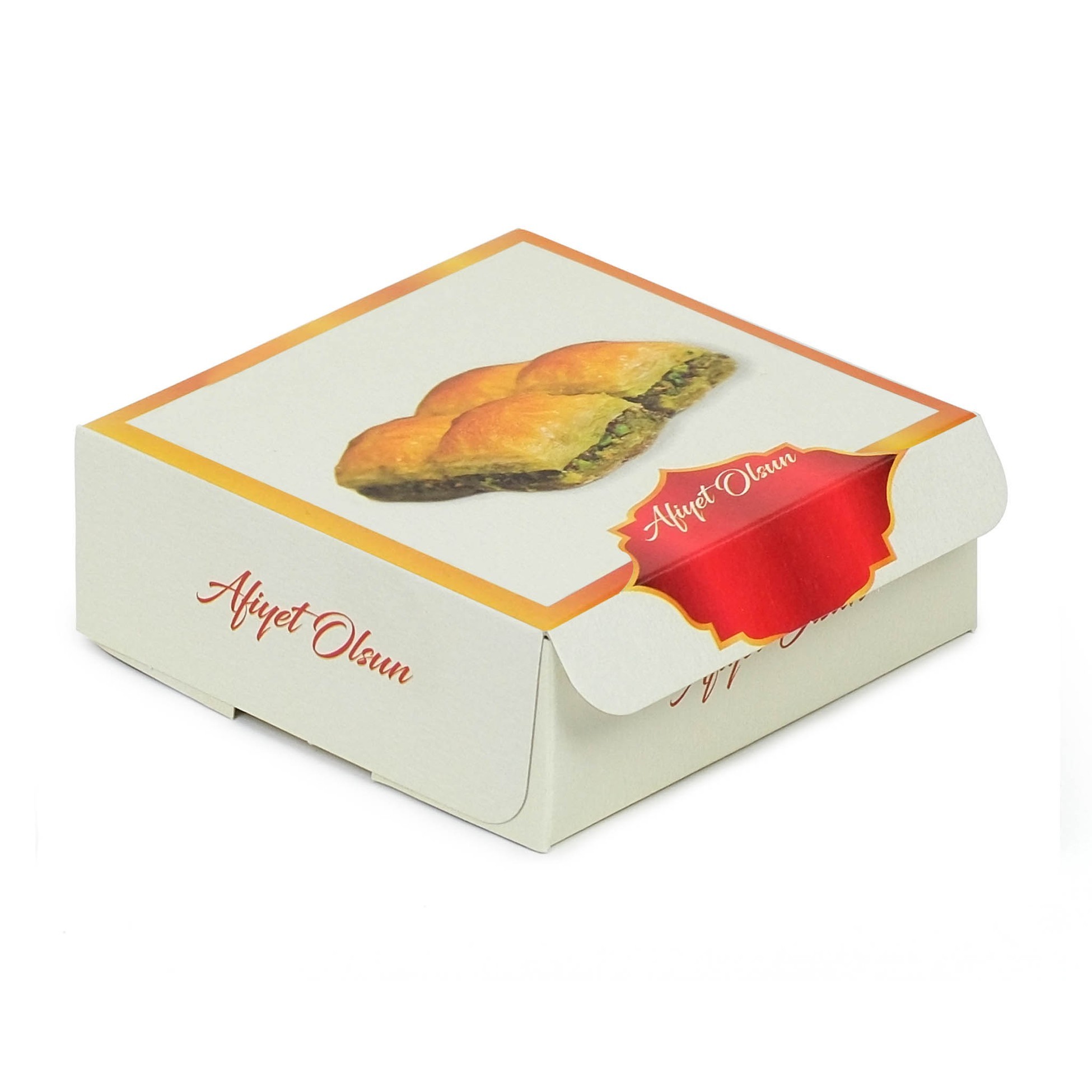 Sedefli Baklava Kutusu Afiyet Olsun Yazılı