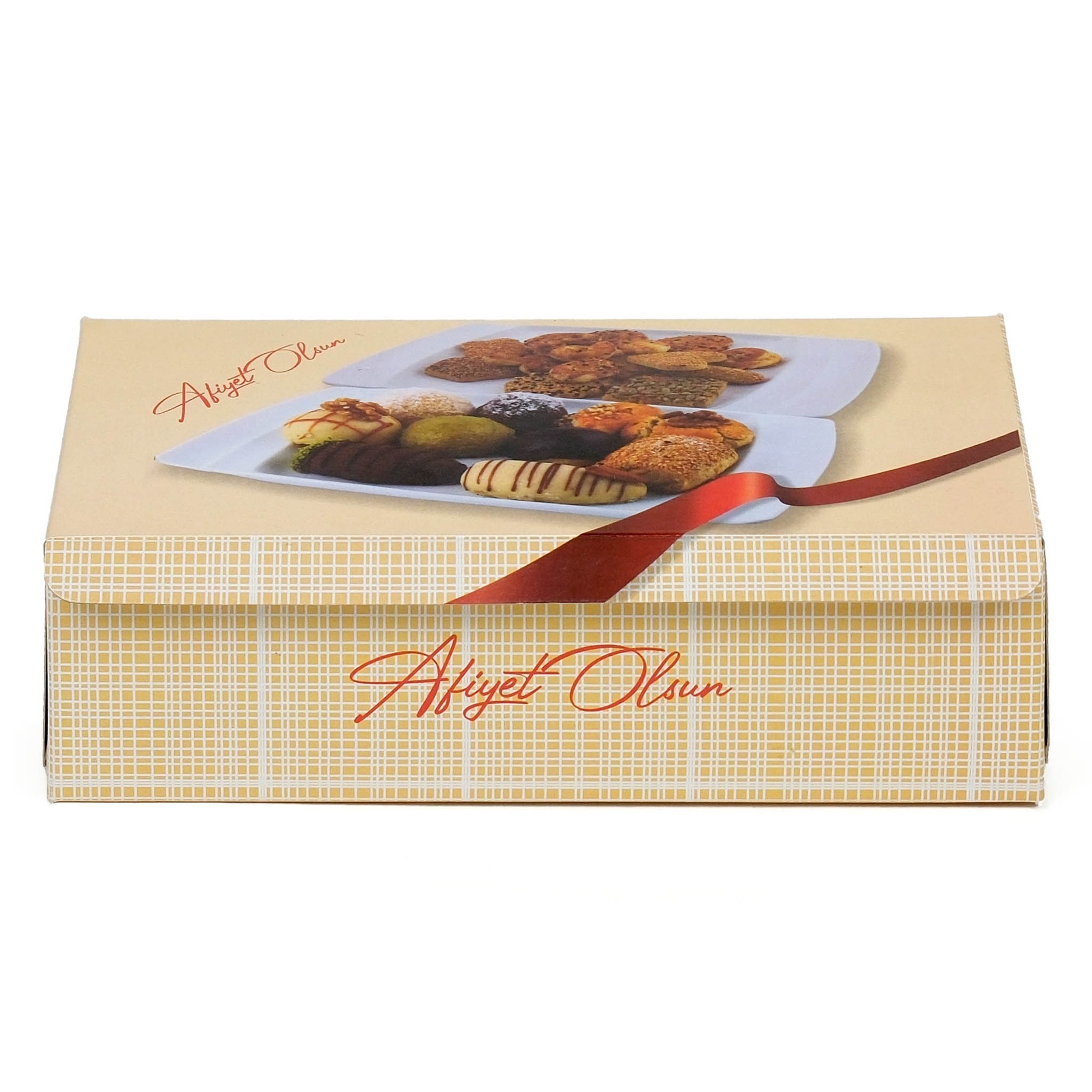 Sedefli Kuru Pasta Kutusu Afiyet Olsun Yazılı 500 Gram