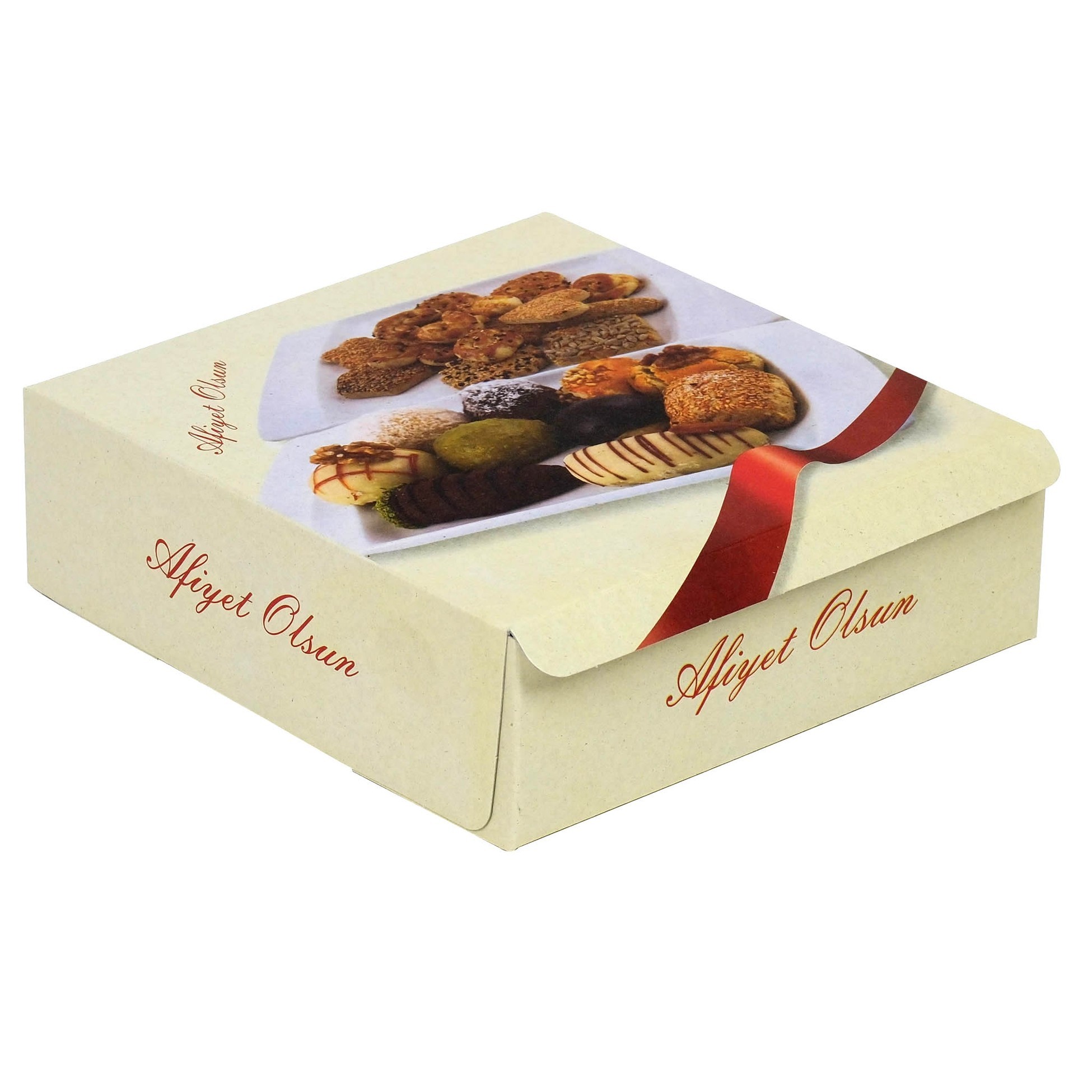 Sedefli Kuru Pasta Kutusu Afiyet Olsun Yazılı