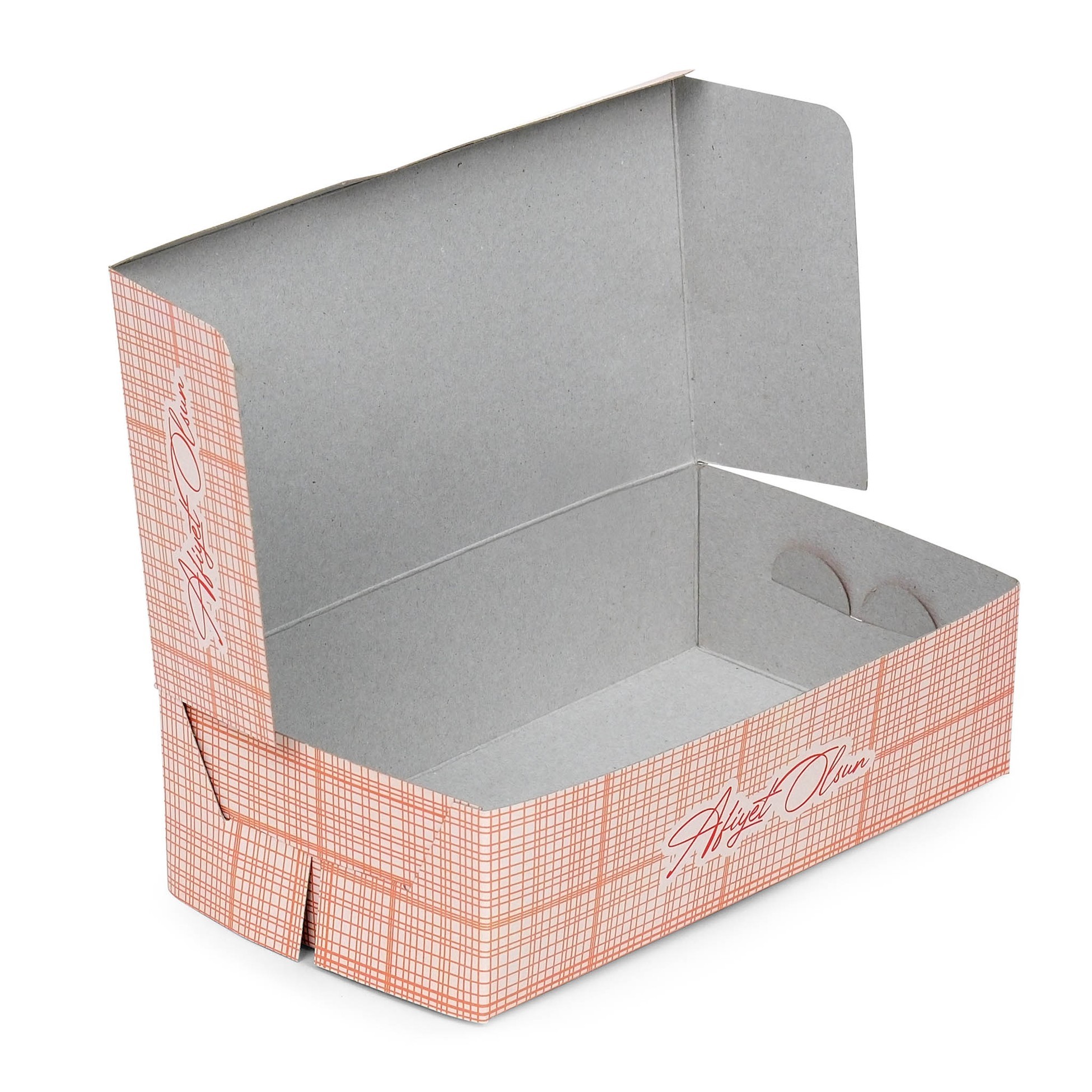 Sade Kuru Pasta Kutusu Afiyet Olsun Yazılı 21.3x11.8x6 cm