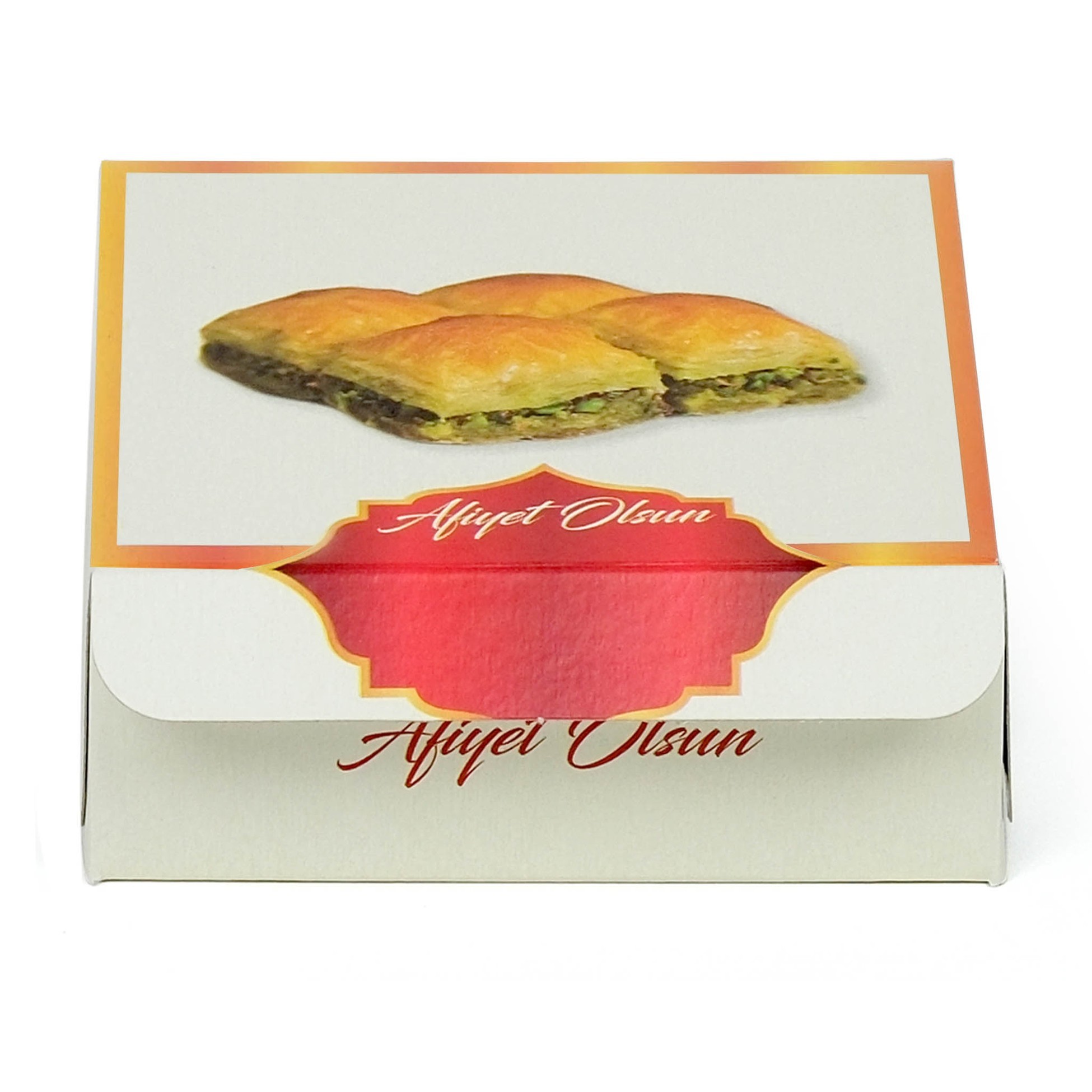 Sedefli Baklava Kutusu Afiyet Olsun Yazılı