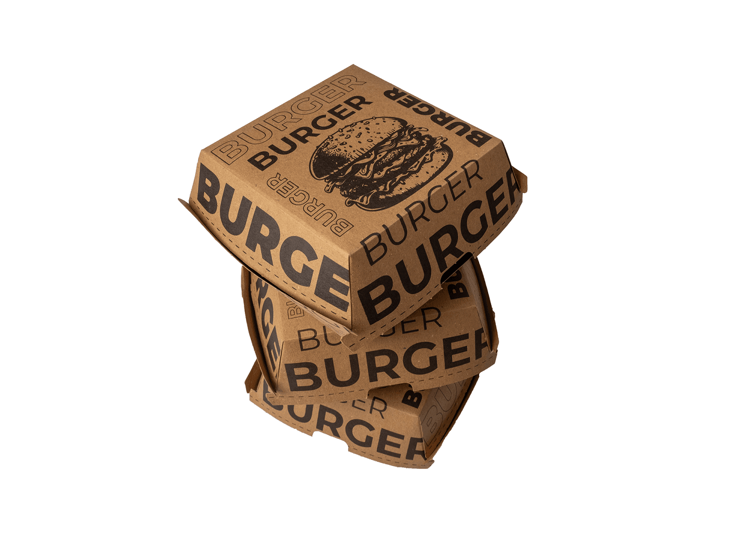 Baskılı Hamburger Kutusu