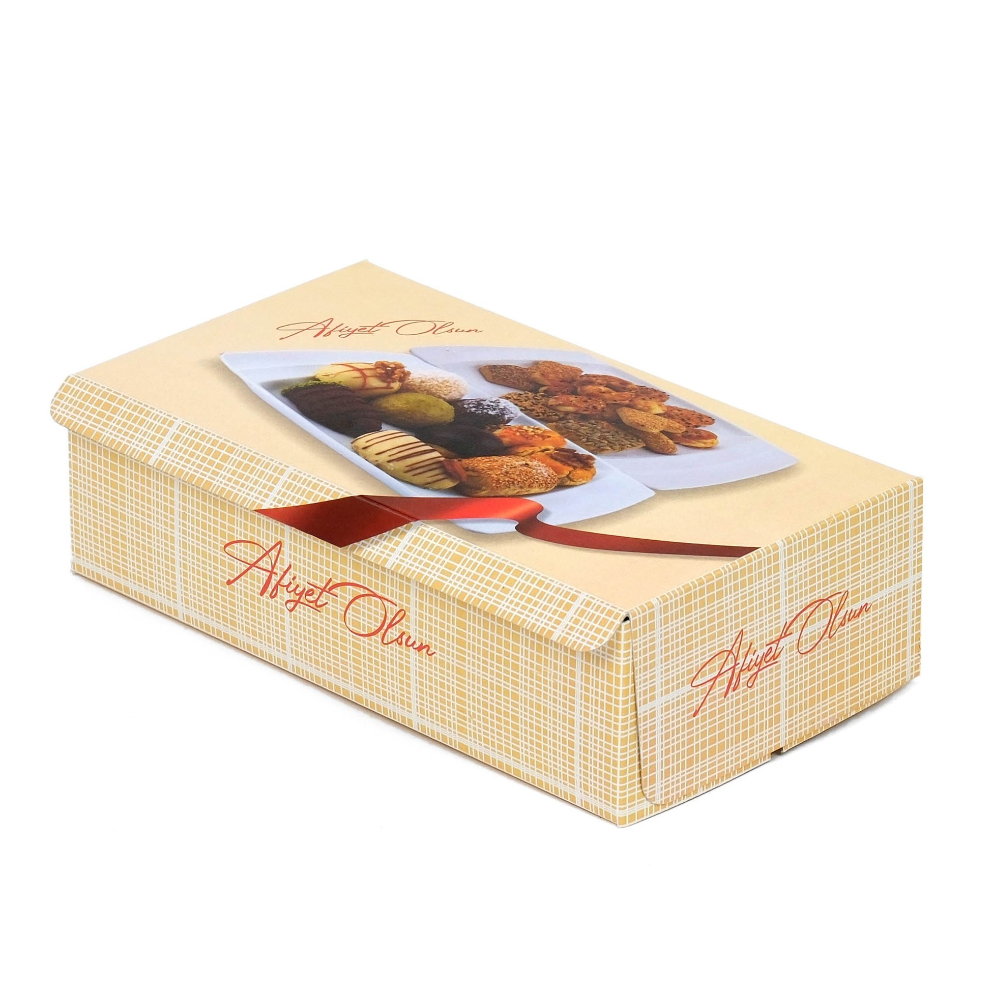 Sedefli Kuru Pasta Kutusu Afiyet Olsun Yazılı 500 Gram
