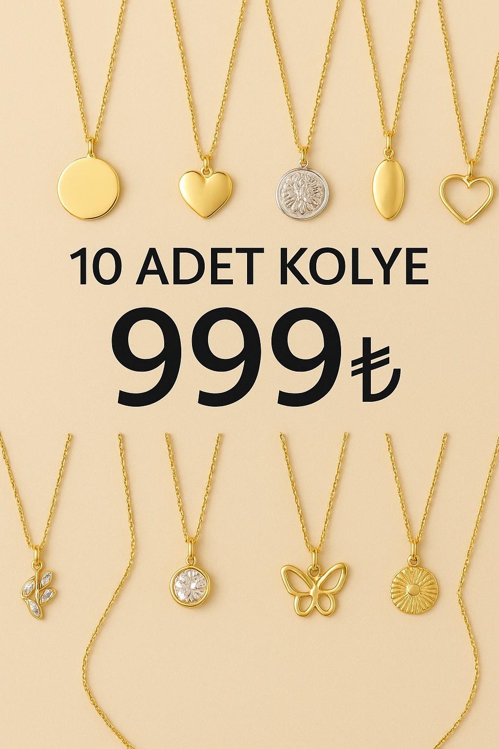 ✨ 10 Adet Özel Kolye Sadece 999₺! ✨