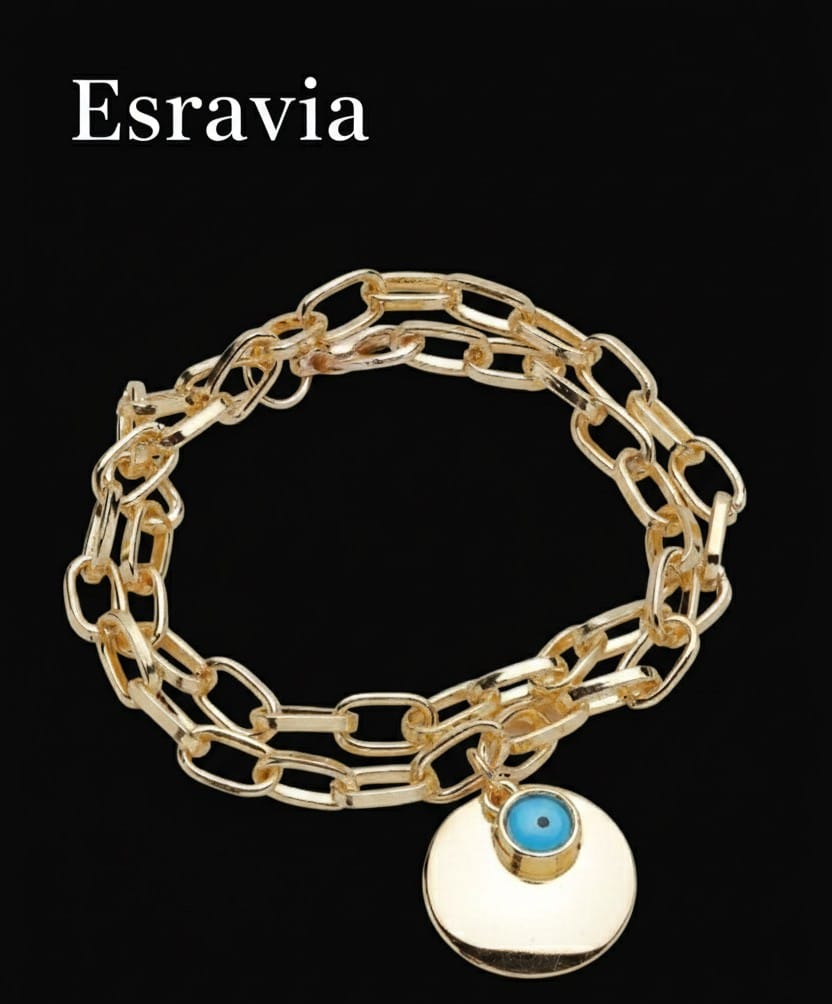 Çift Dolama Nazarlıklı Göz Bileklik