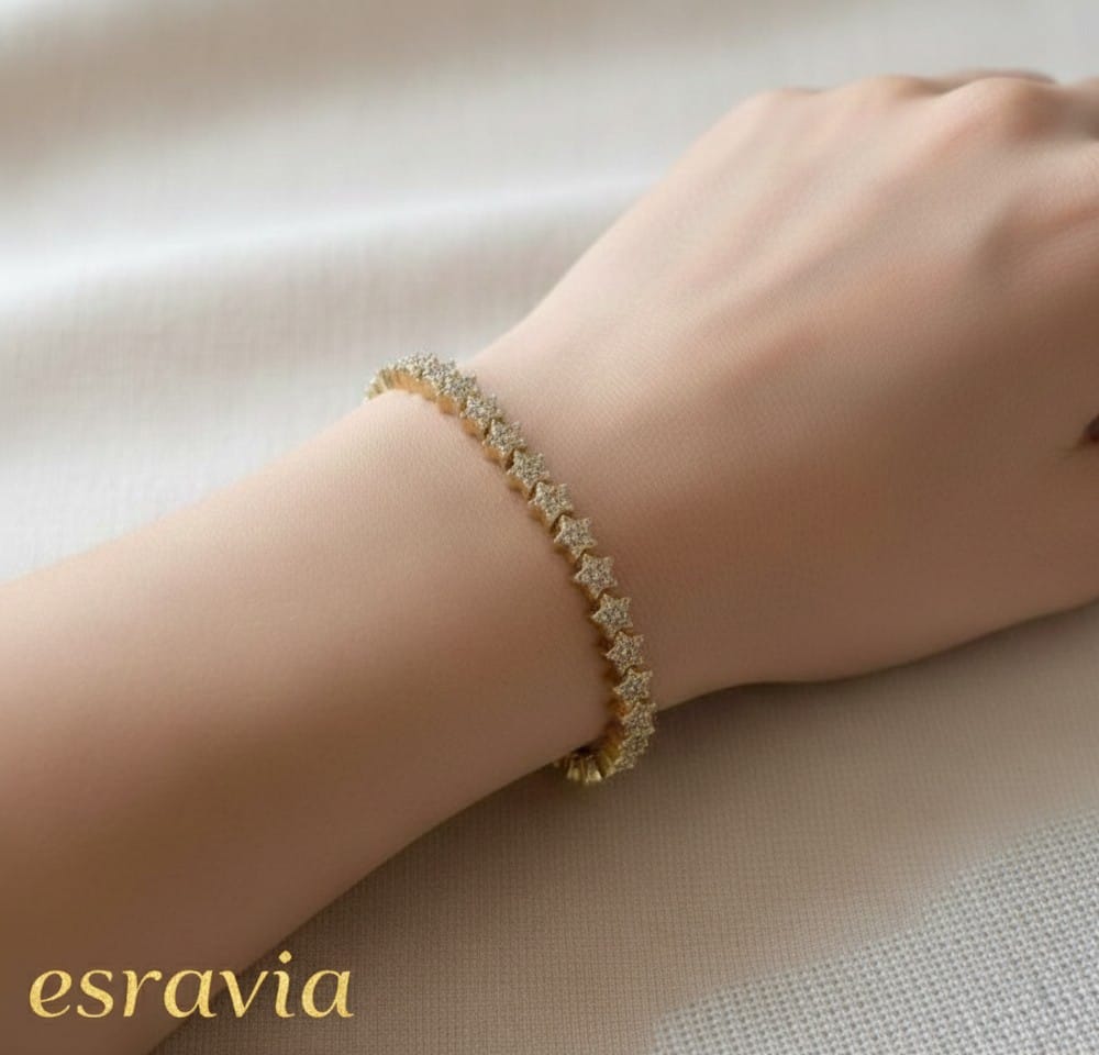 Gold Yıldız Işıltısı Bileklik