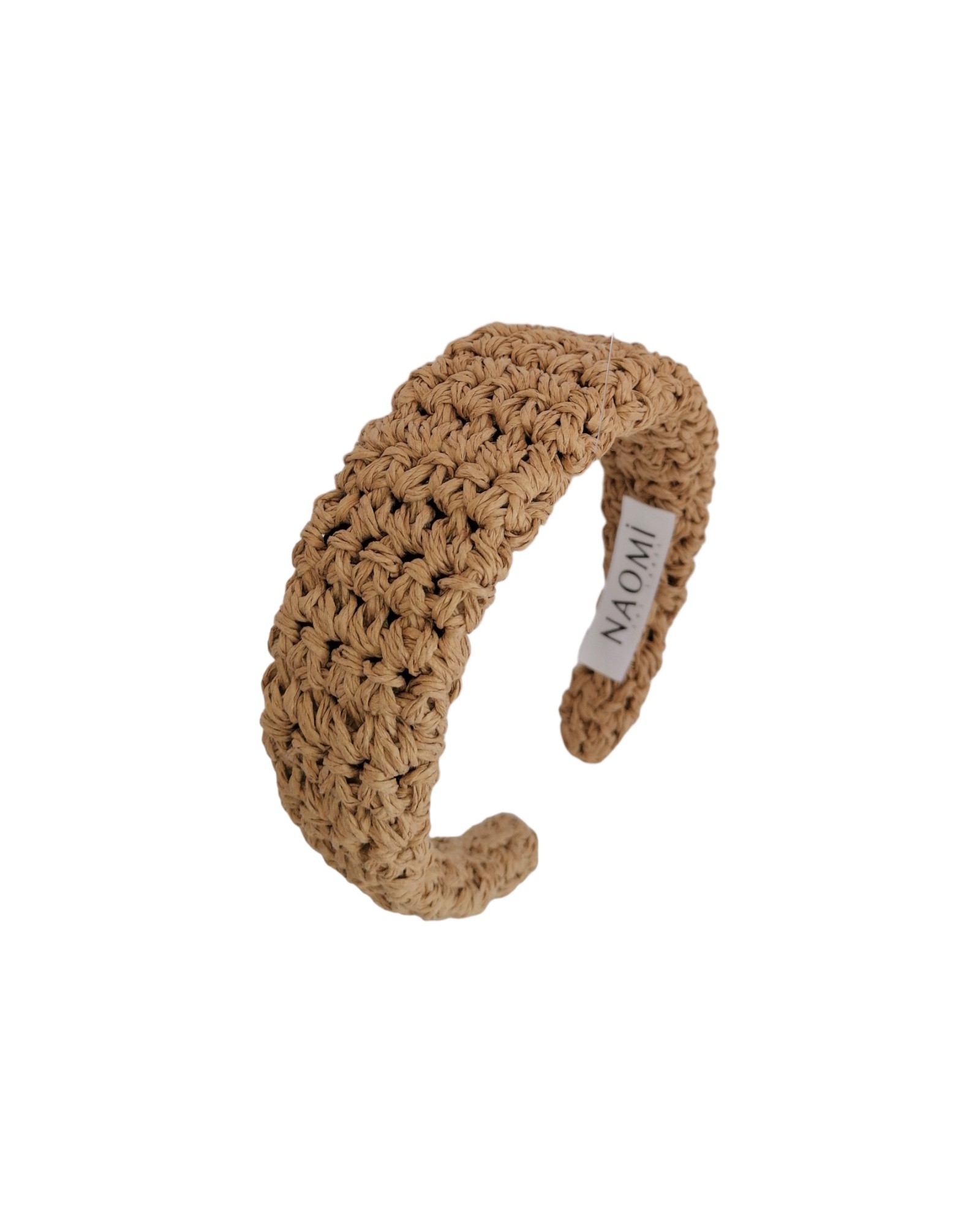 Naomi Crochet Headband - Natural straw