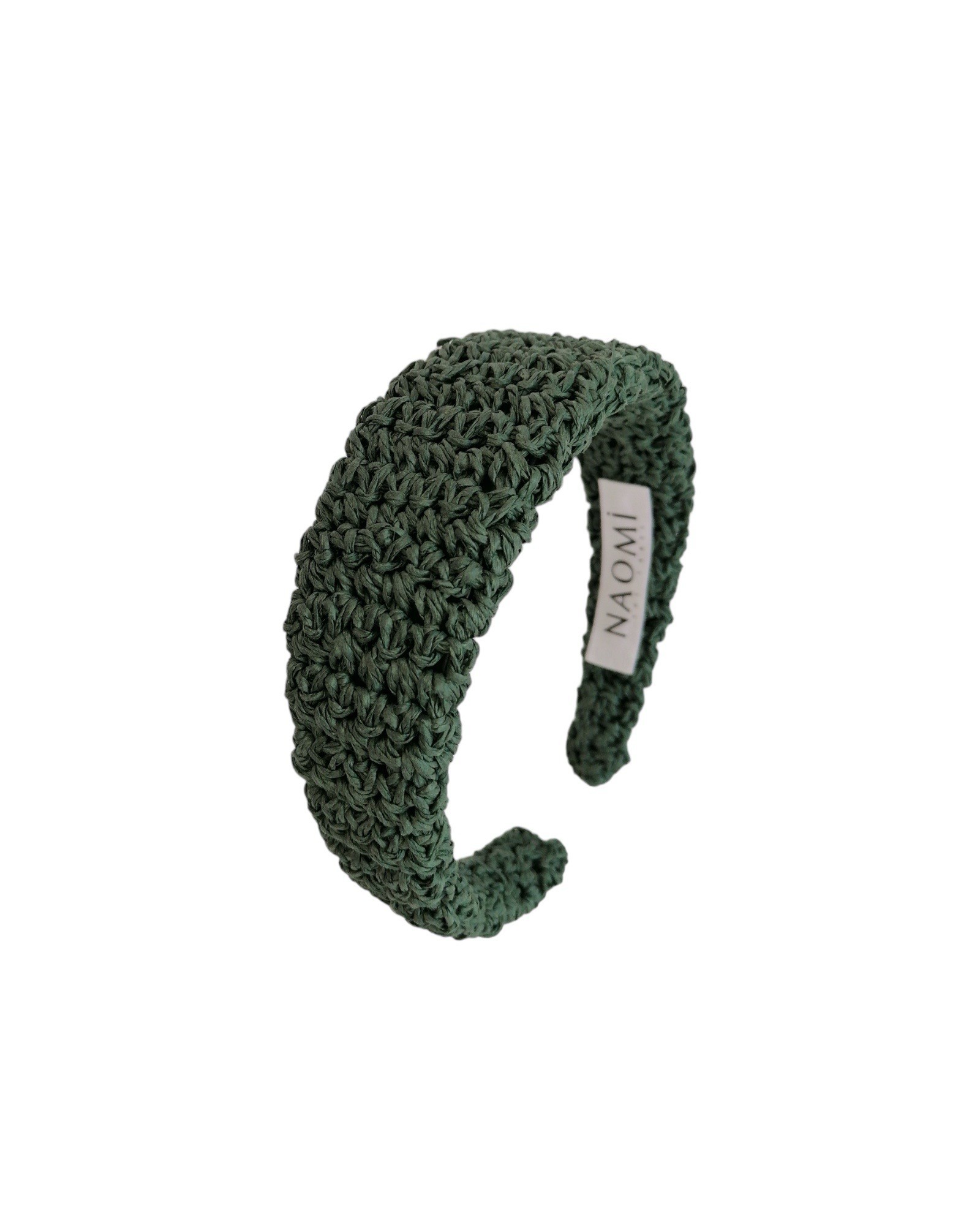 Naomi Crochet Headband - Khaki green