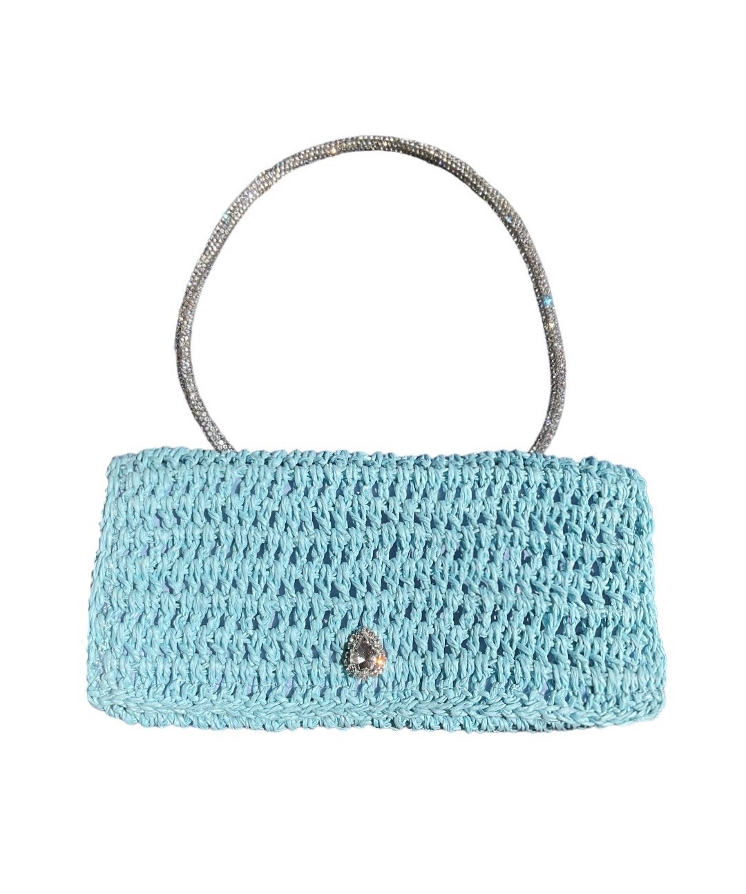 Diana mini crystal handle bag - Baby Blue