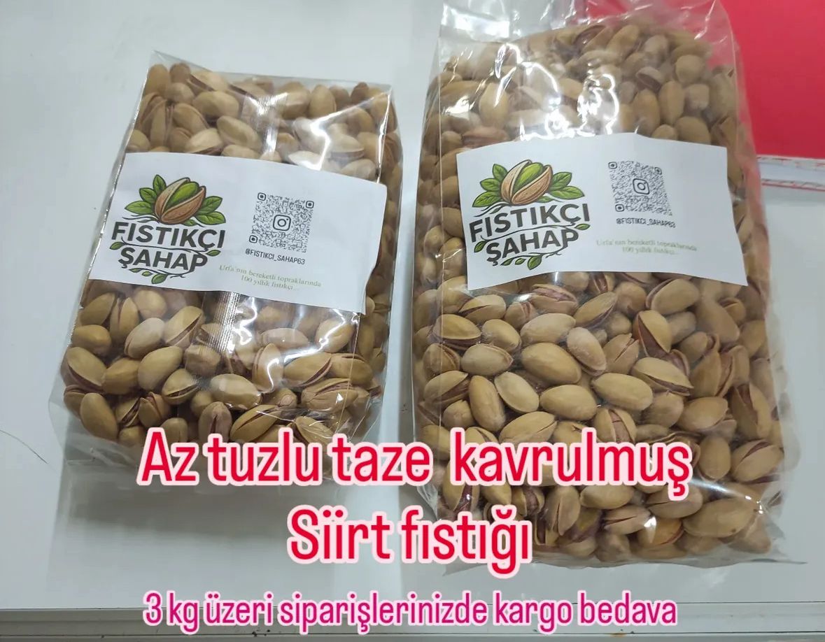 Kavrulmuş Az Tuzlu Siirt Fıstığı - 1 kg
