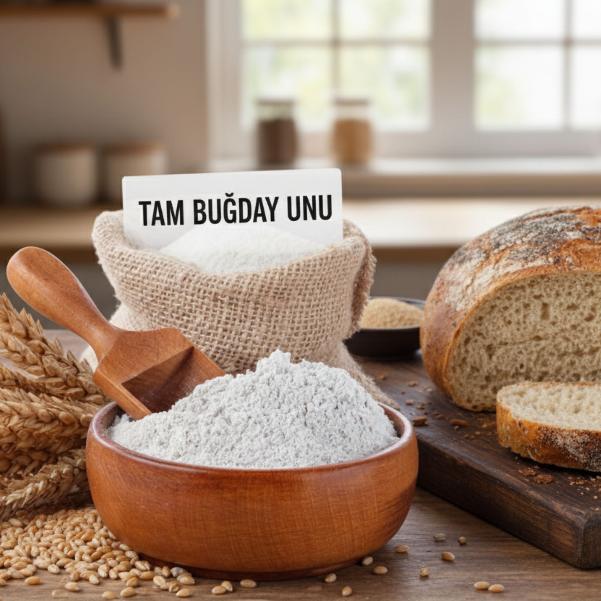 Tam Buğday Unu - Ata Tohumu & Doğal Tarım (Karakılçık) 1 kg