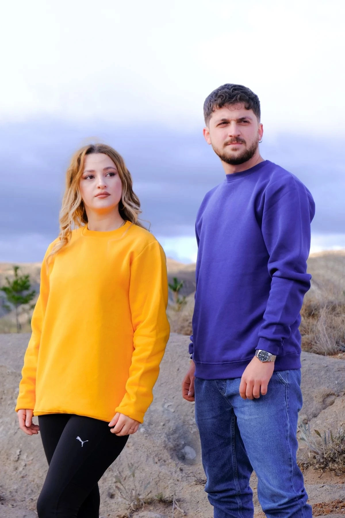 Unisex Bisiklet Yaka Sweatshirt  main variant image