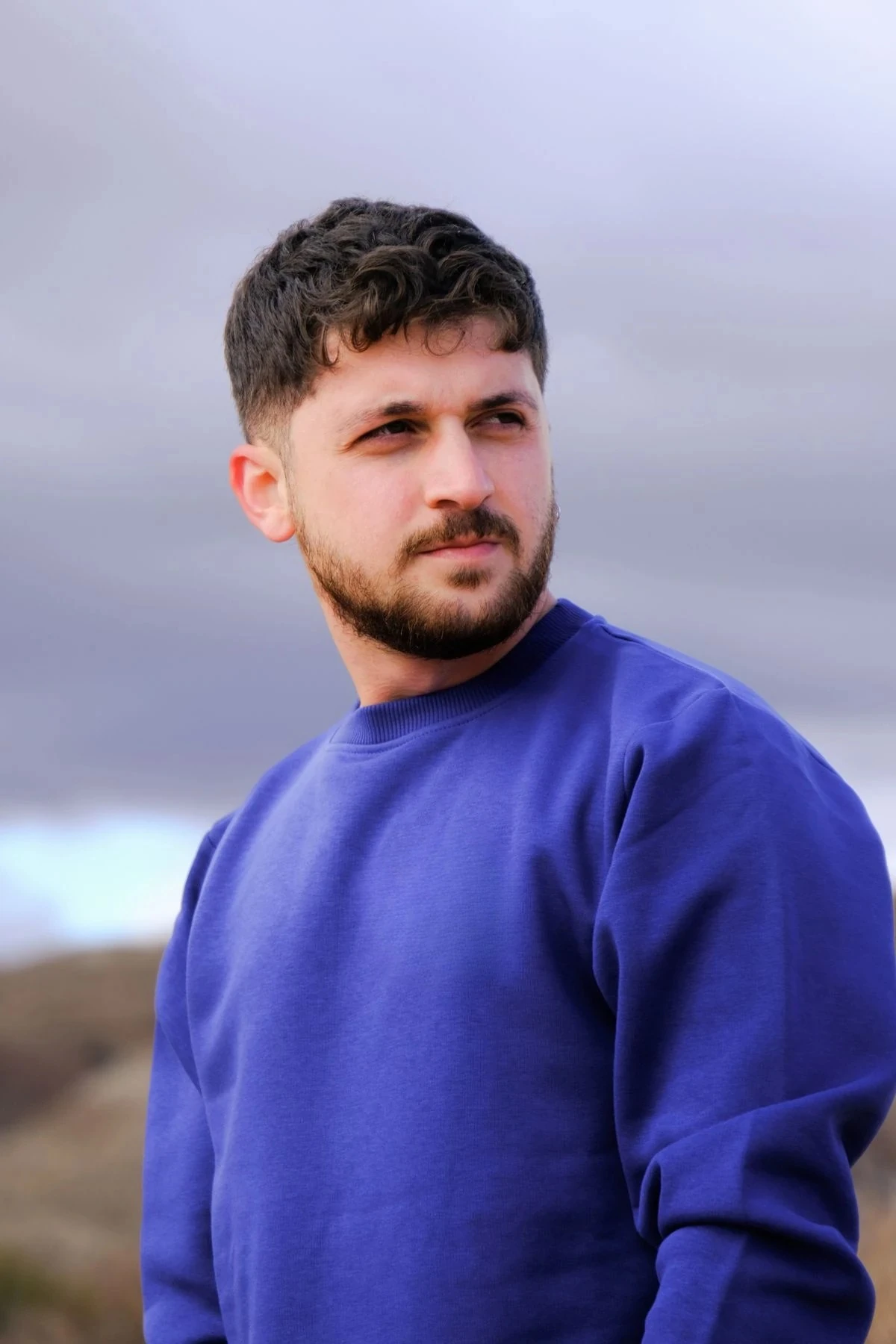 Unisex Bisiklet Yaka Sweatshirt 