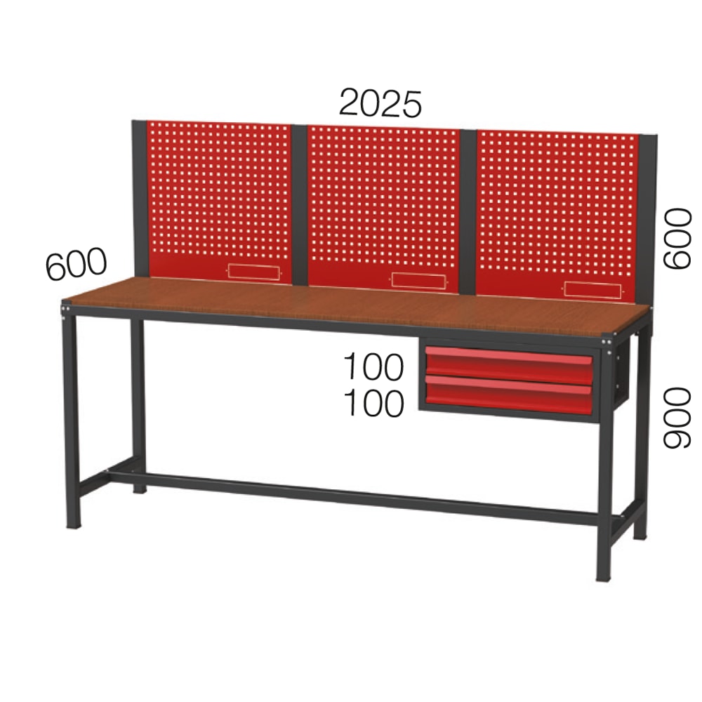Uzun Çalışma Tezgahı - 2 Çekmeceli