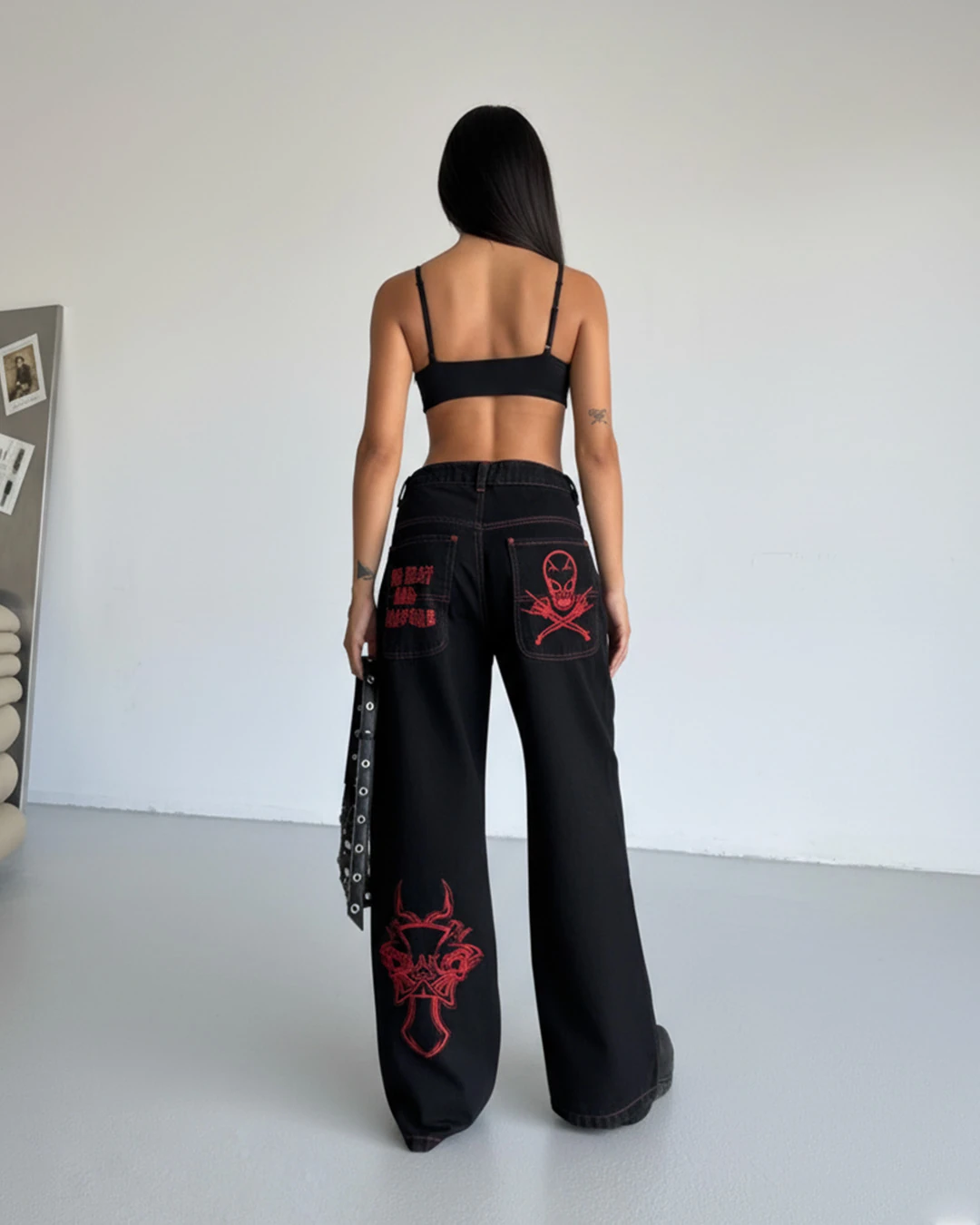 Red Skull Baggy Unisex Jean