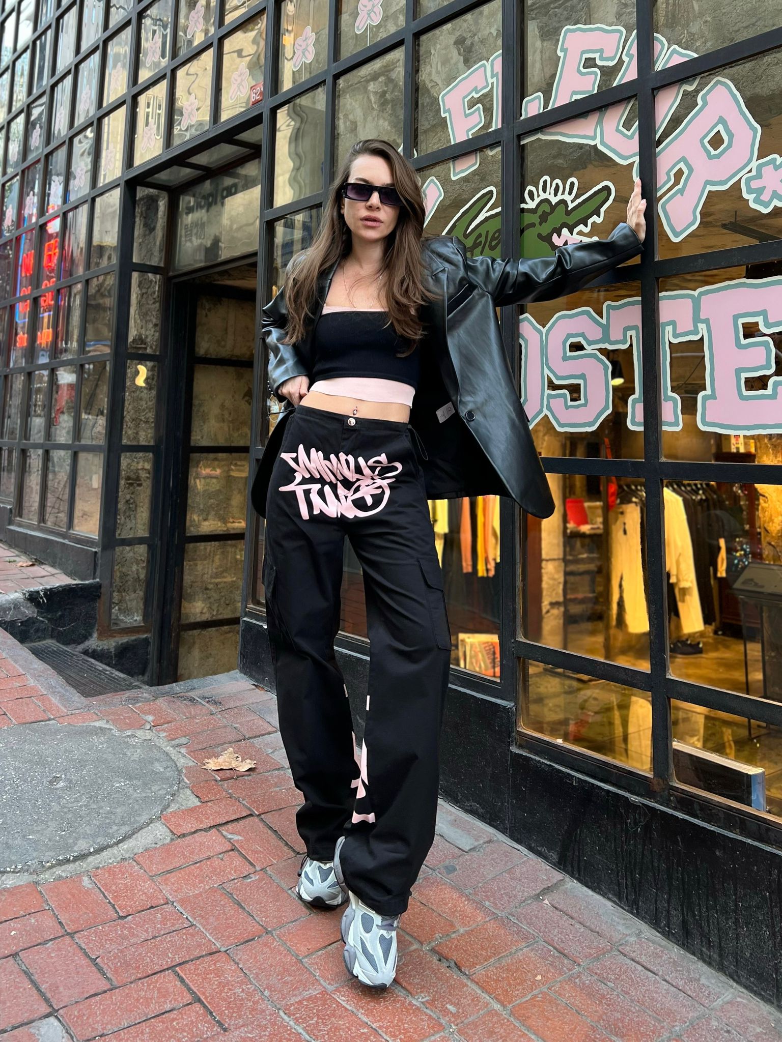 Minus Grunge Siyah Unisex Baggy Pantolon
