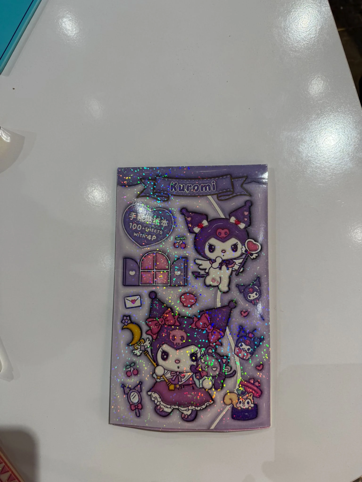 Mor Kuromi 6 Yapraklı Renkli Sticker Defter