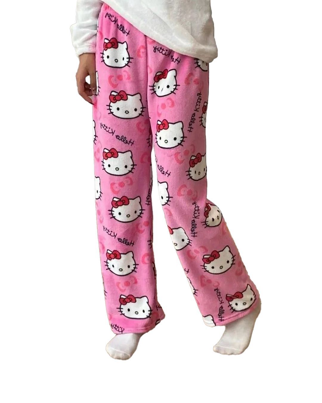 Pembe Peluş Hello Kitty Eşofman Altı