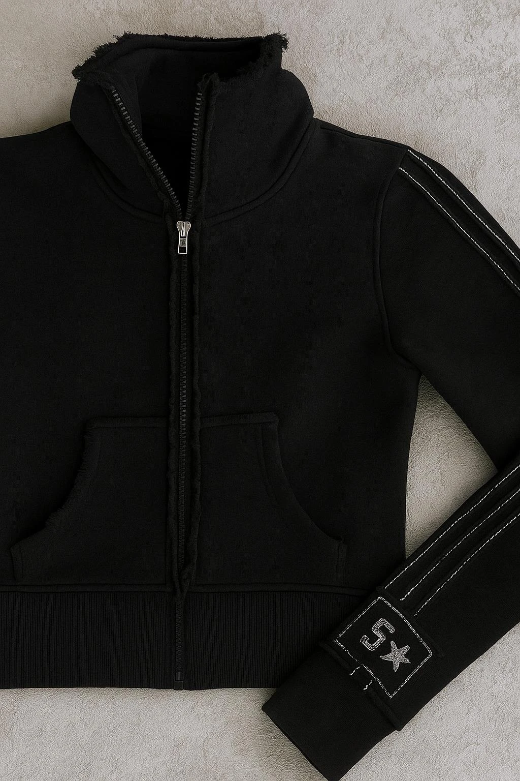 Y2k Siyah 5 Star Detaylı Baggy Eşofman Takımı