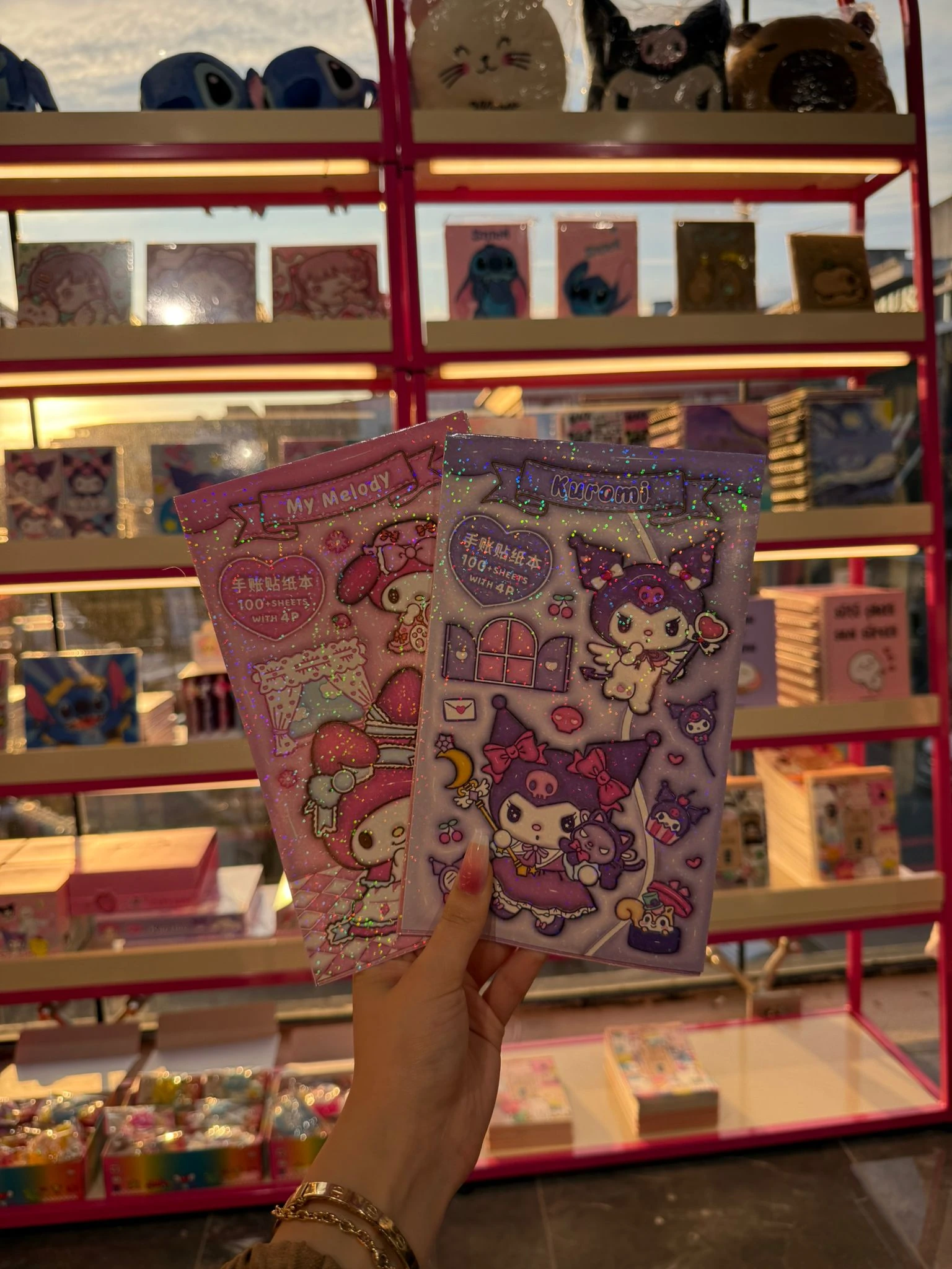 Mor Kuromi 6 Yapraklı Renkli Sticker Defter