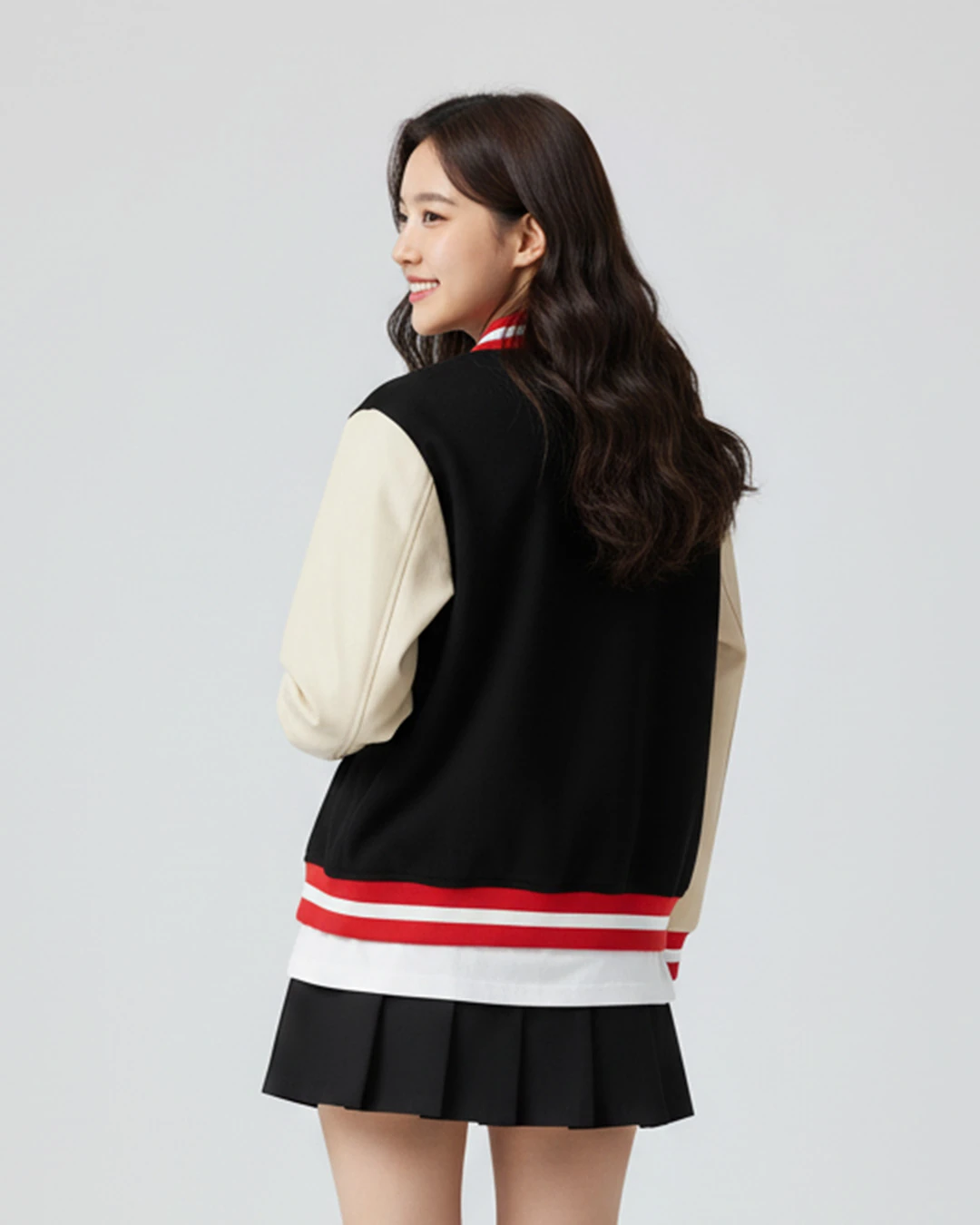 Siyah 98 Detail Kot Unisex Kolej Ceket