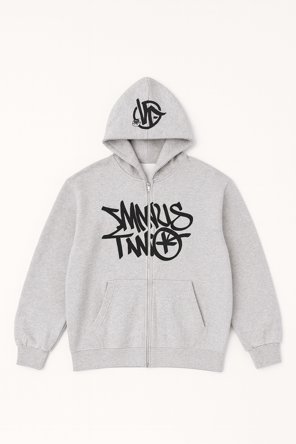 Minus Two Gri Black Oversize Unisex Hırka