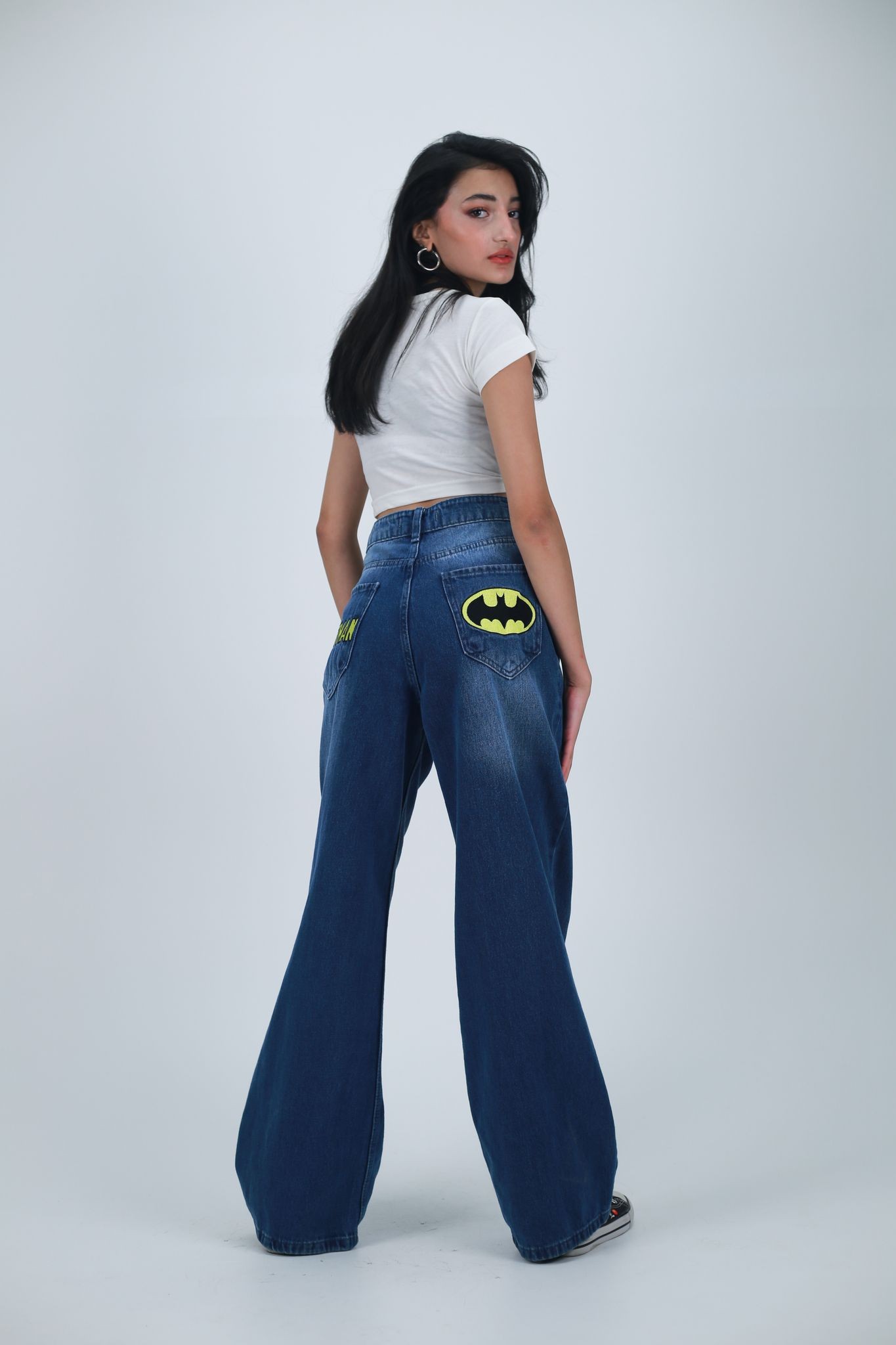 Batman Mavi Baggy Pantalon