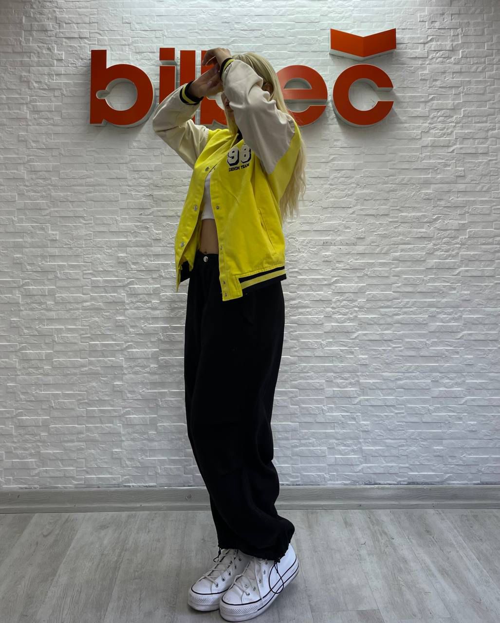Sarı 98 Detail Oversize Unisex Kolej Ceket