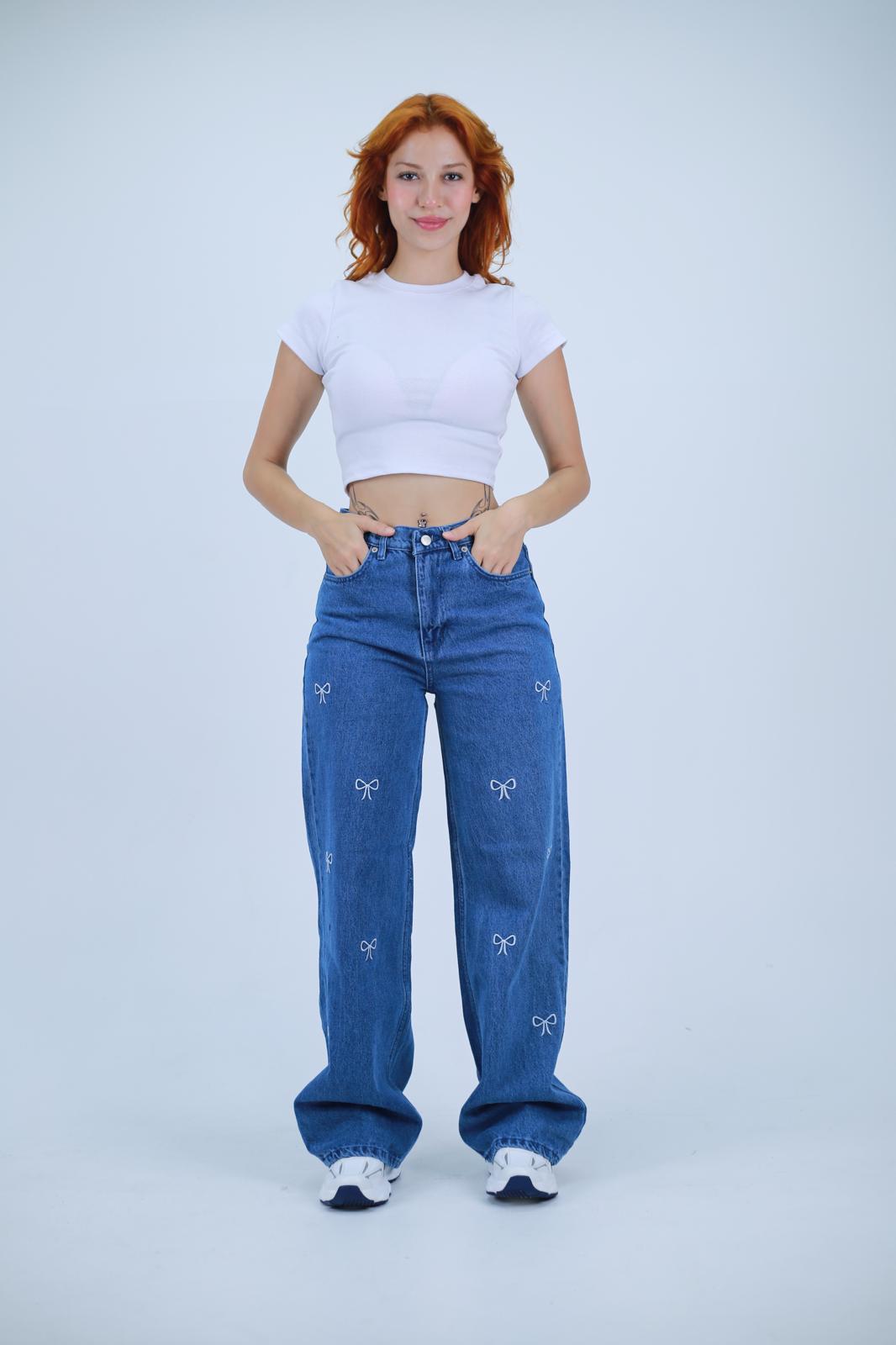 Mavi Minimalist Ribbon Detail Baggy Jean