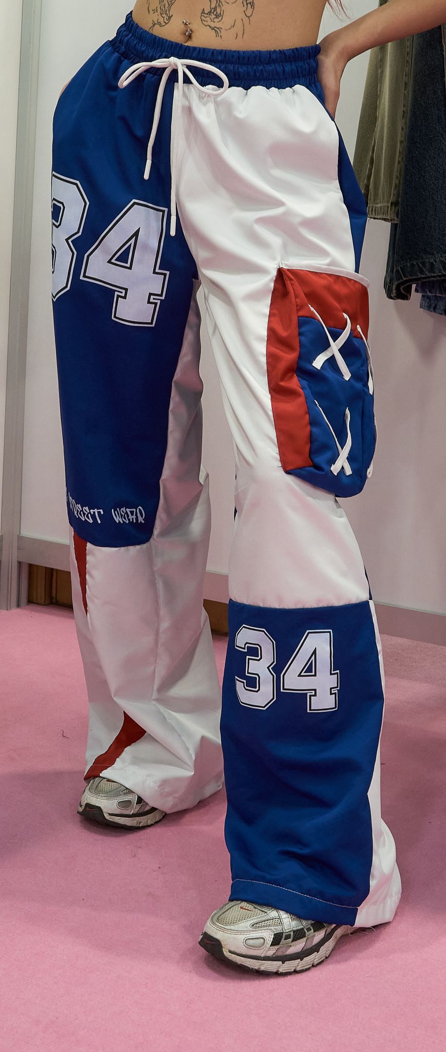 34 Mixed Baggy Mavi Unisex Eşofman Altı