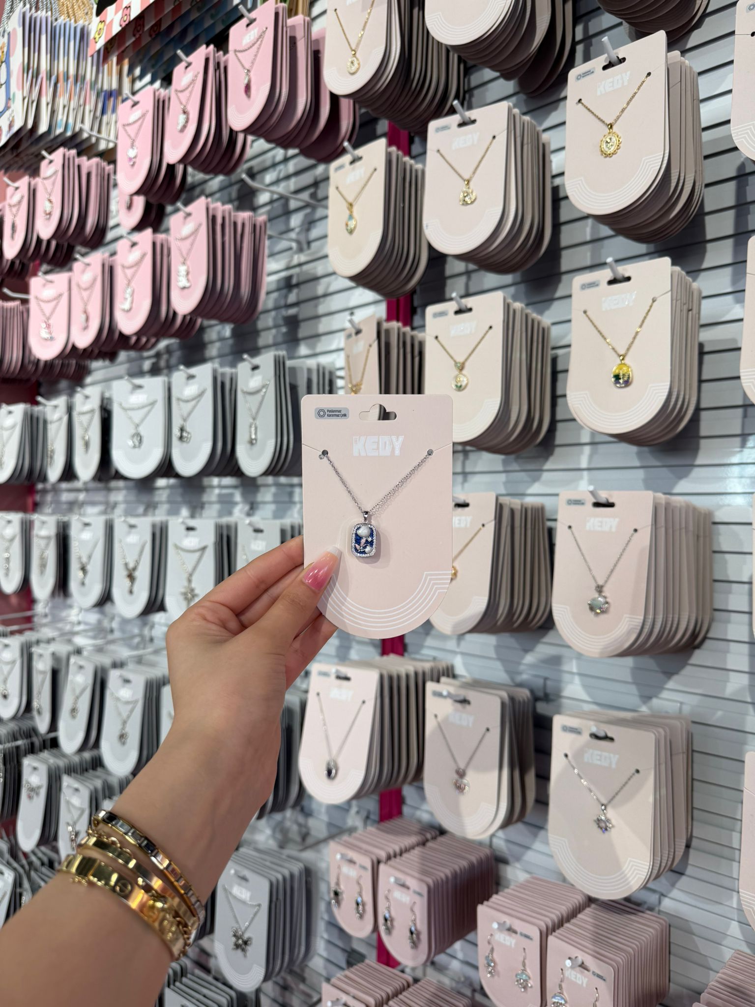 Blue Stick Çelik Kolye