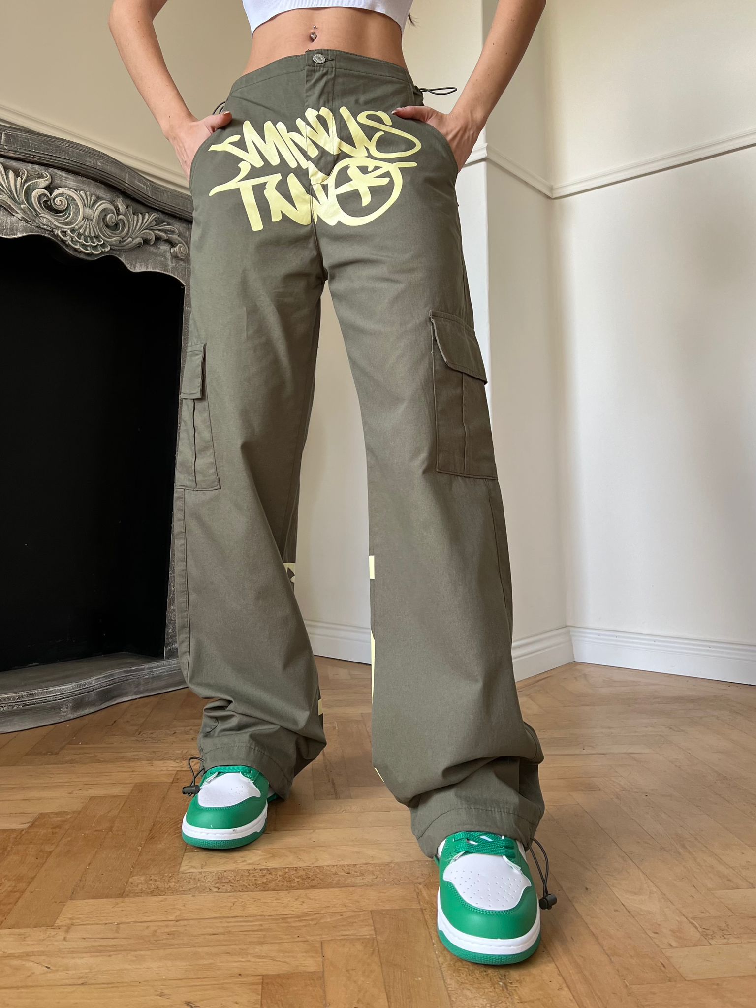 Minus Grunge Yeşil Baggy Unisex Pantolon