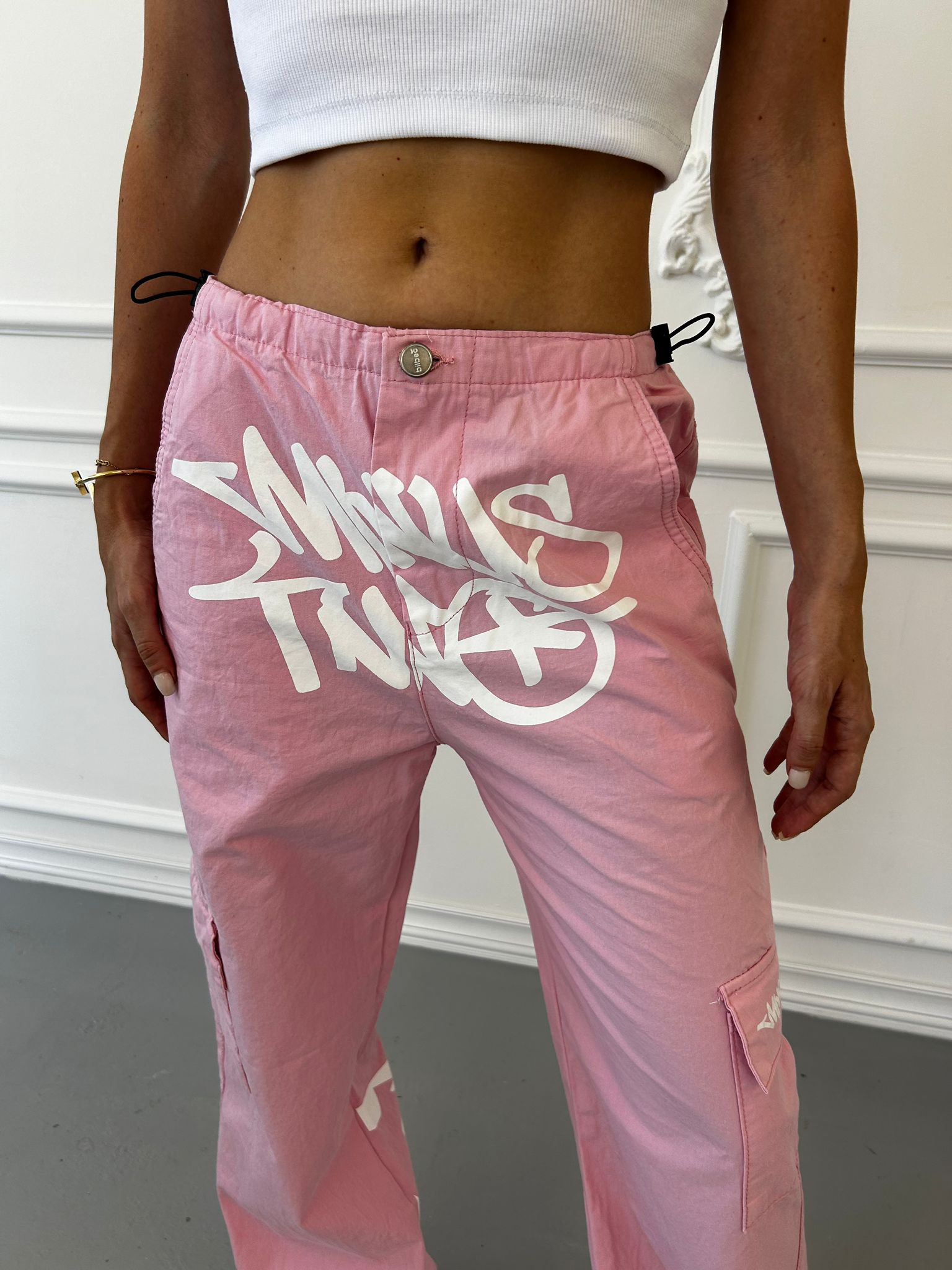 Minus Grunge Pembe Baggy Unisex Pantolon