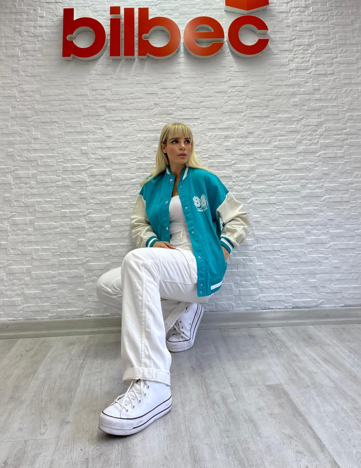 Mavi 98 Detail Oversize Unisex Kolej Ceket