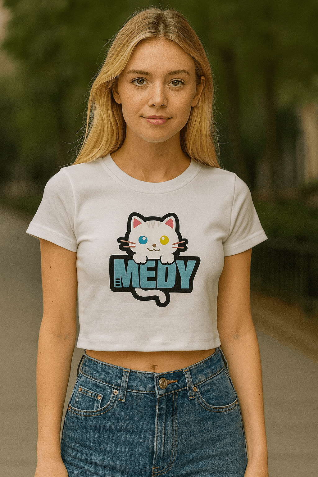 Kedy Crop - Beyaz