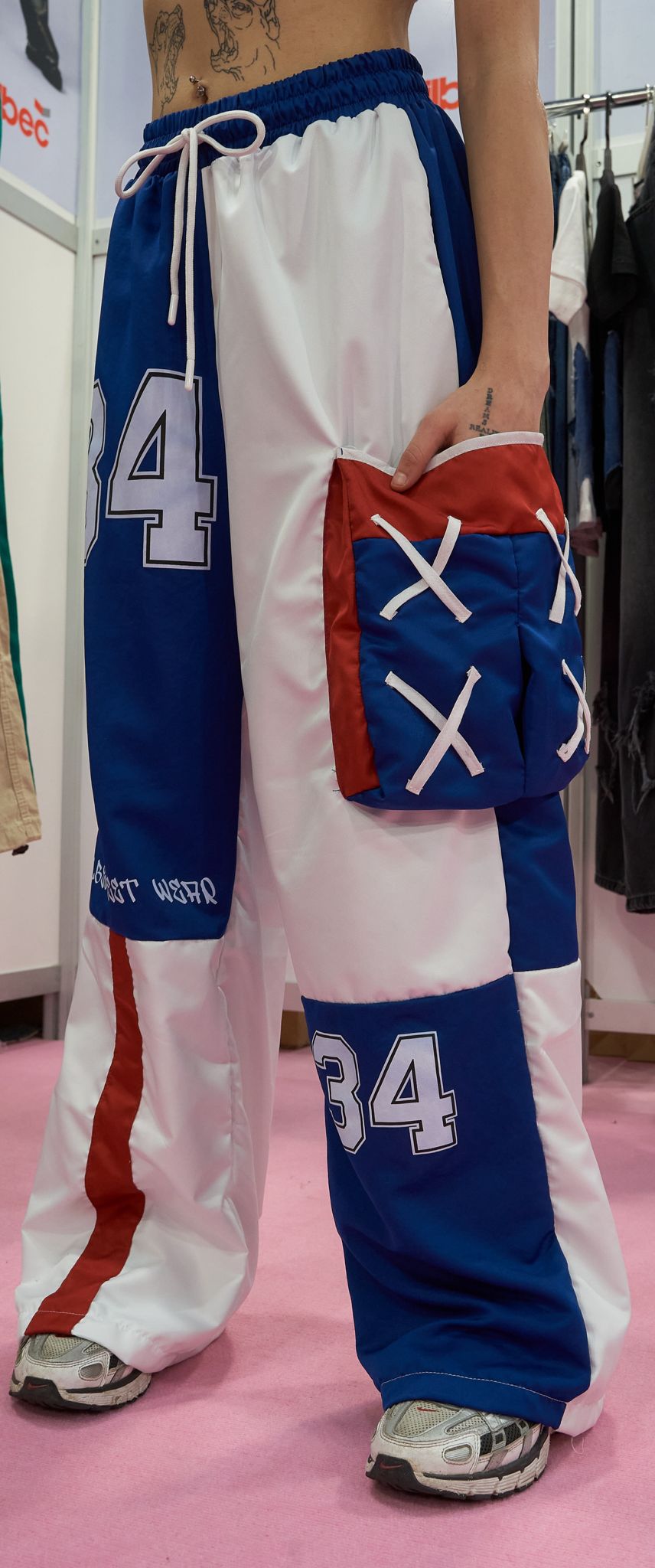 34 Mixed Baggy Mavi Unisex Eşofman Altı