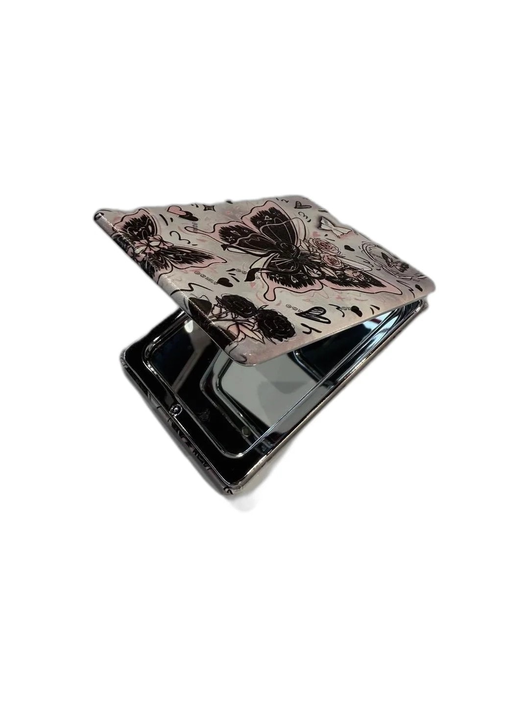 Gothic Butterfly Katlanabilir Cep Ayna