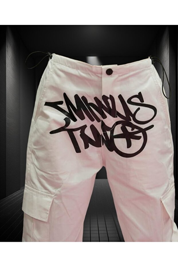 Minus Grunge Beyaz Baggy Unisex Pantolon