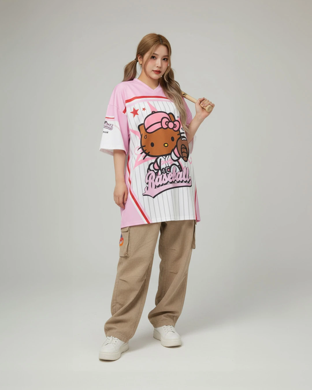 Pembe Hello Kitty Detail Jersey Forma