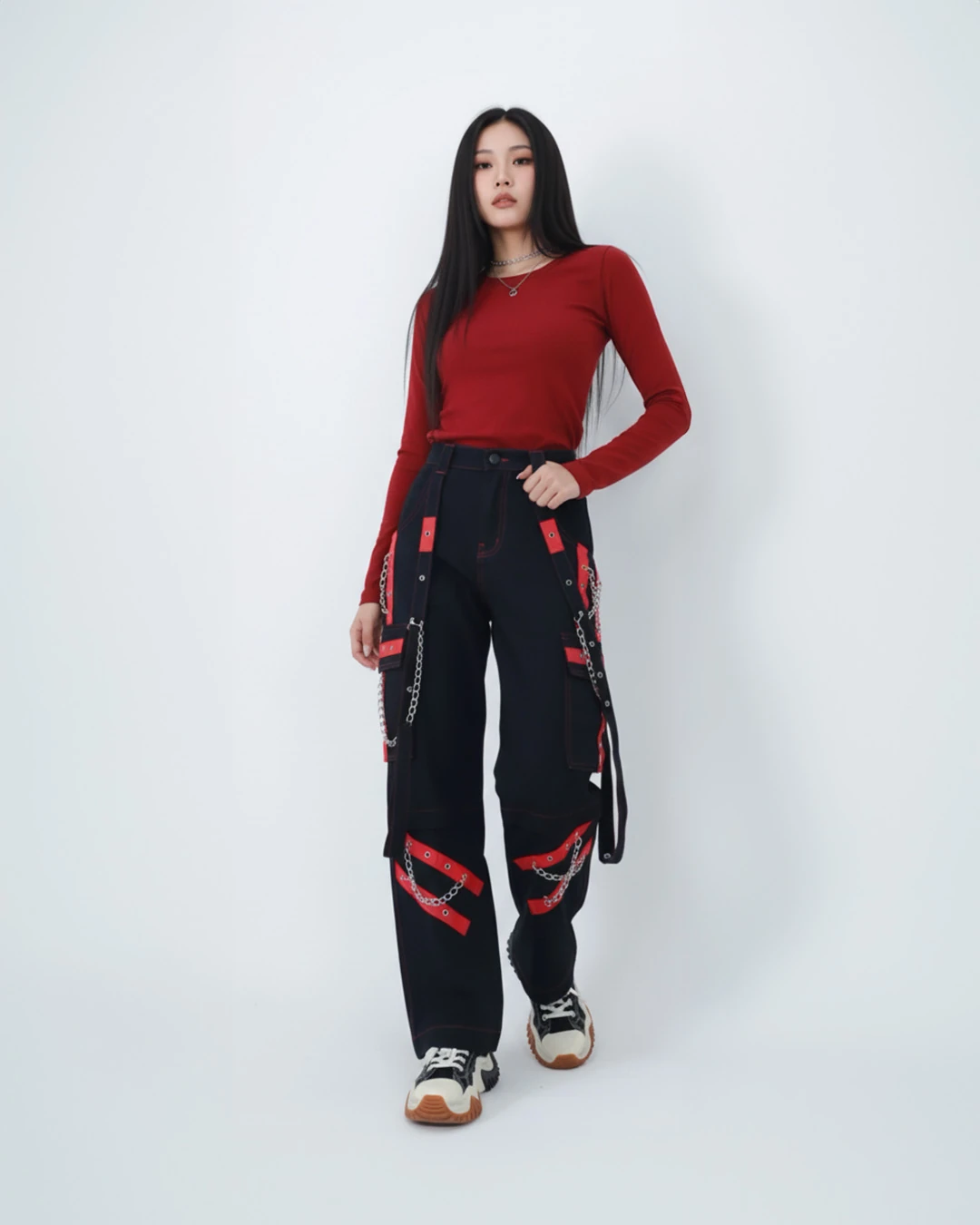 Cyberpunk Detail Baggy Live Jean