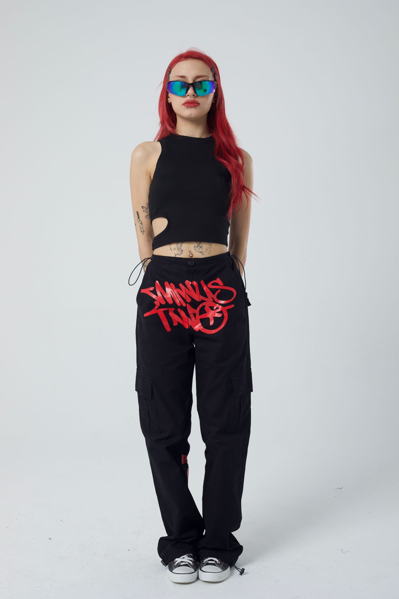 Minus Grunge Red Baggy Unisex Pantolon