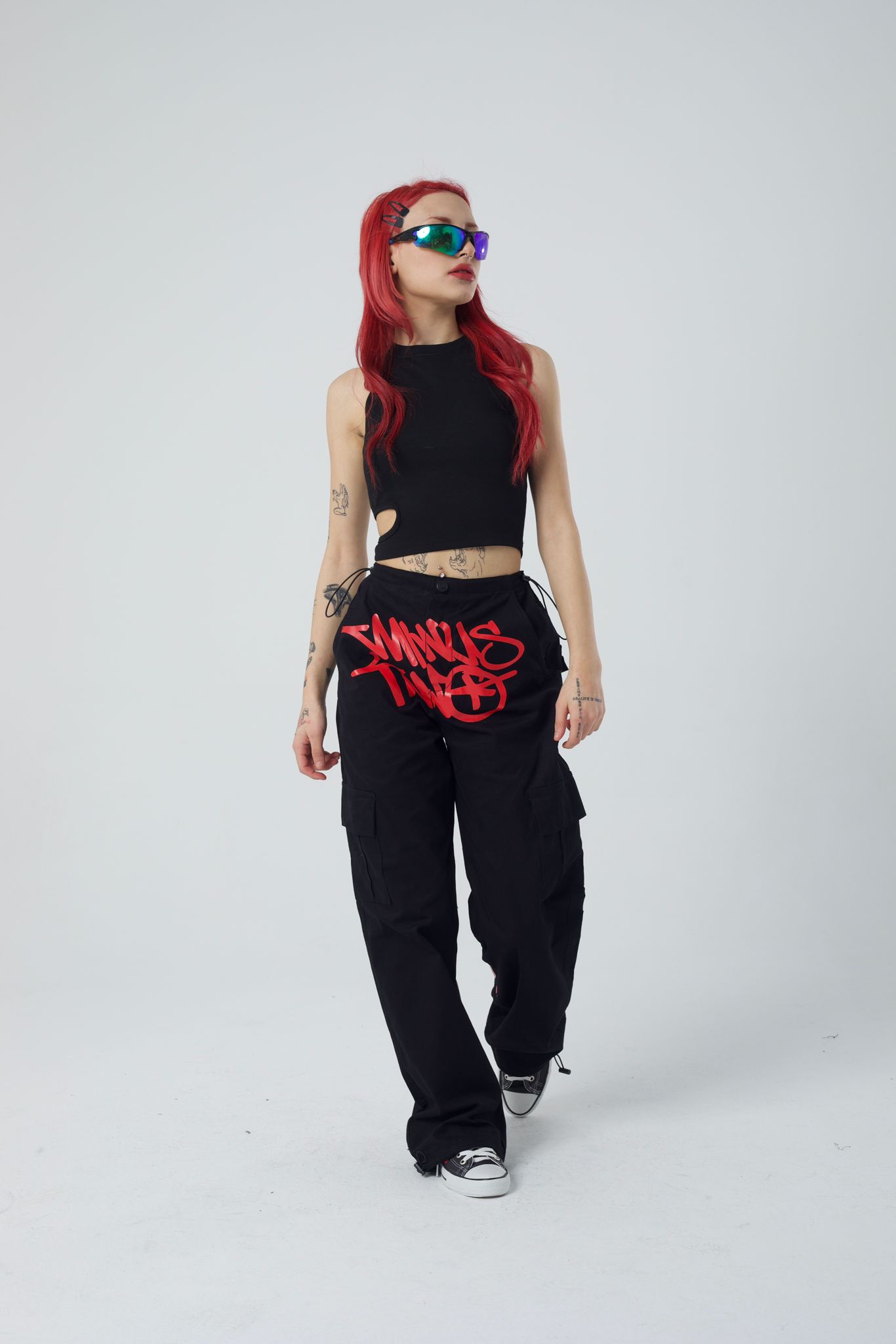 Minus Grunge Red Baggy Unisex Pantolon