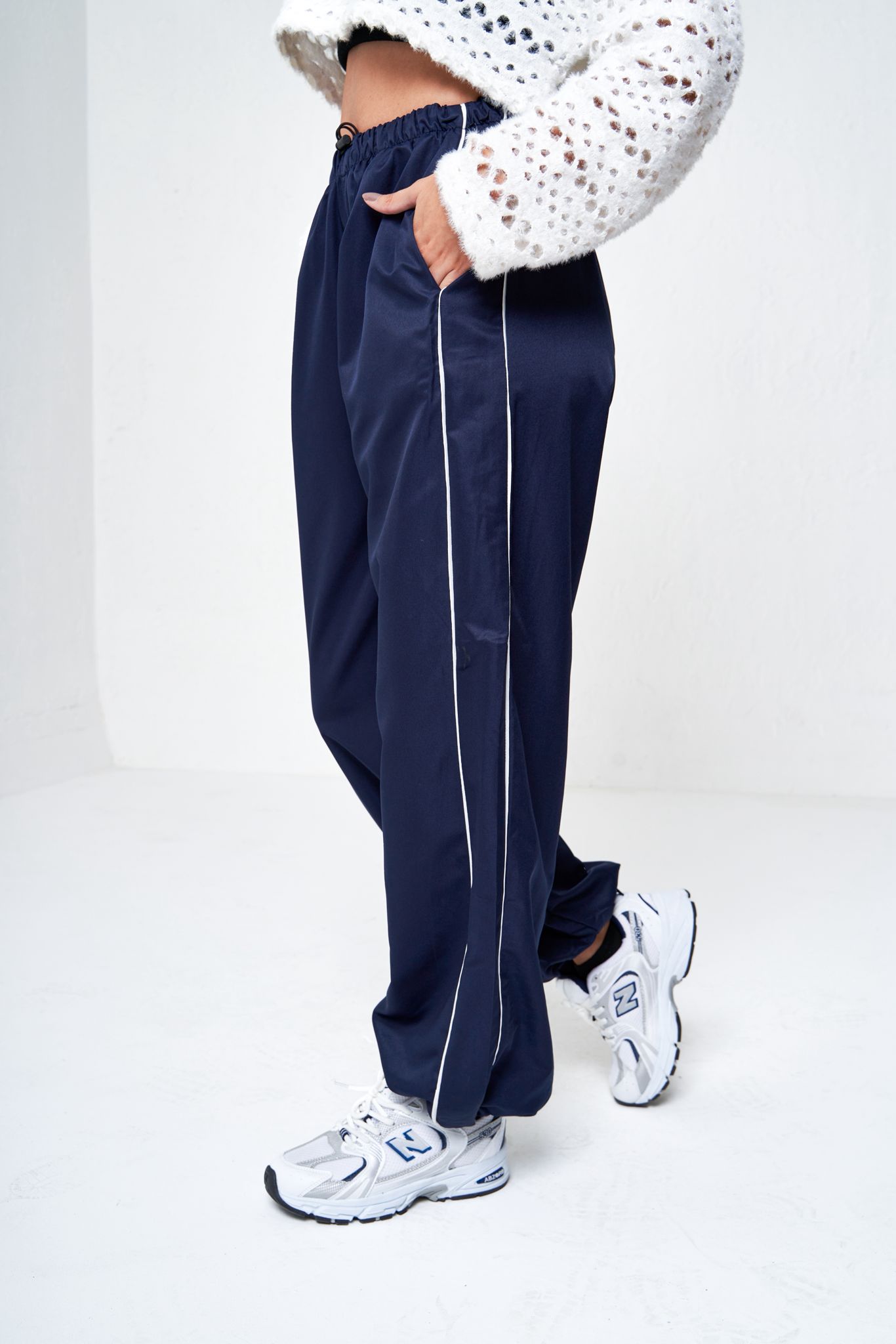 Two Line Detail Baggy Unisex Eşofman Altı