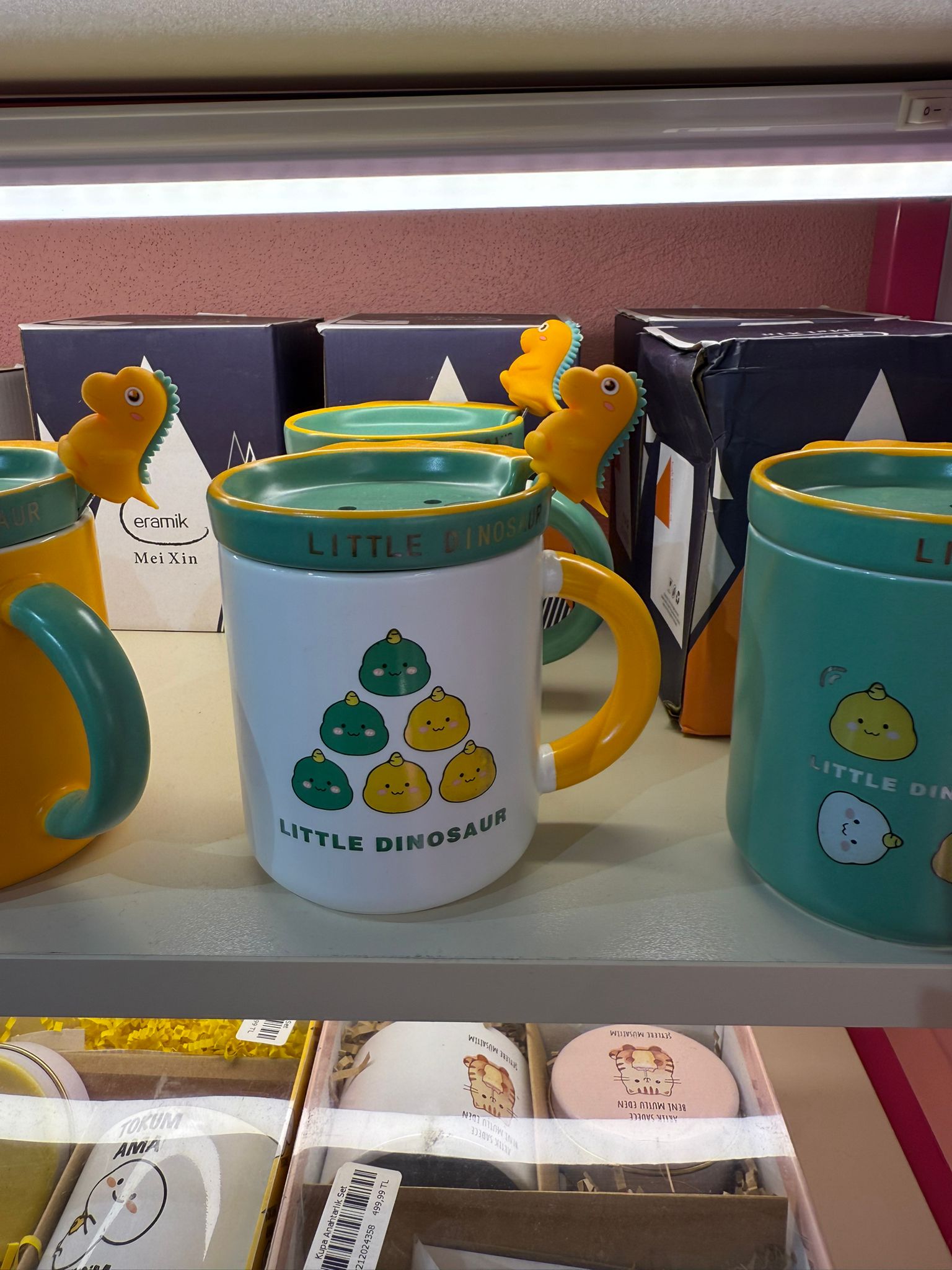 Two Little Dinasour Seramik Kupa