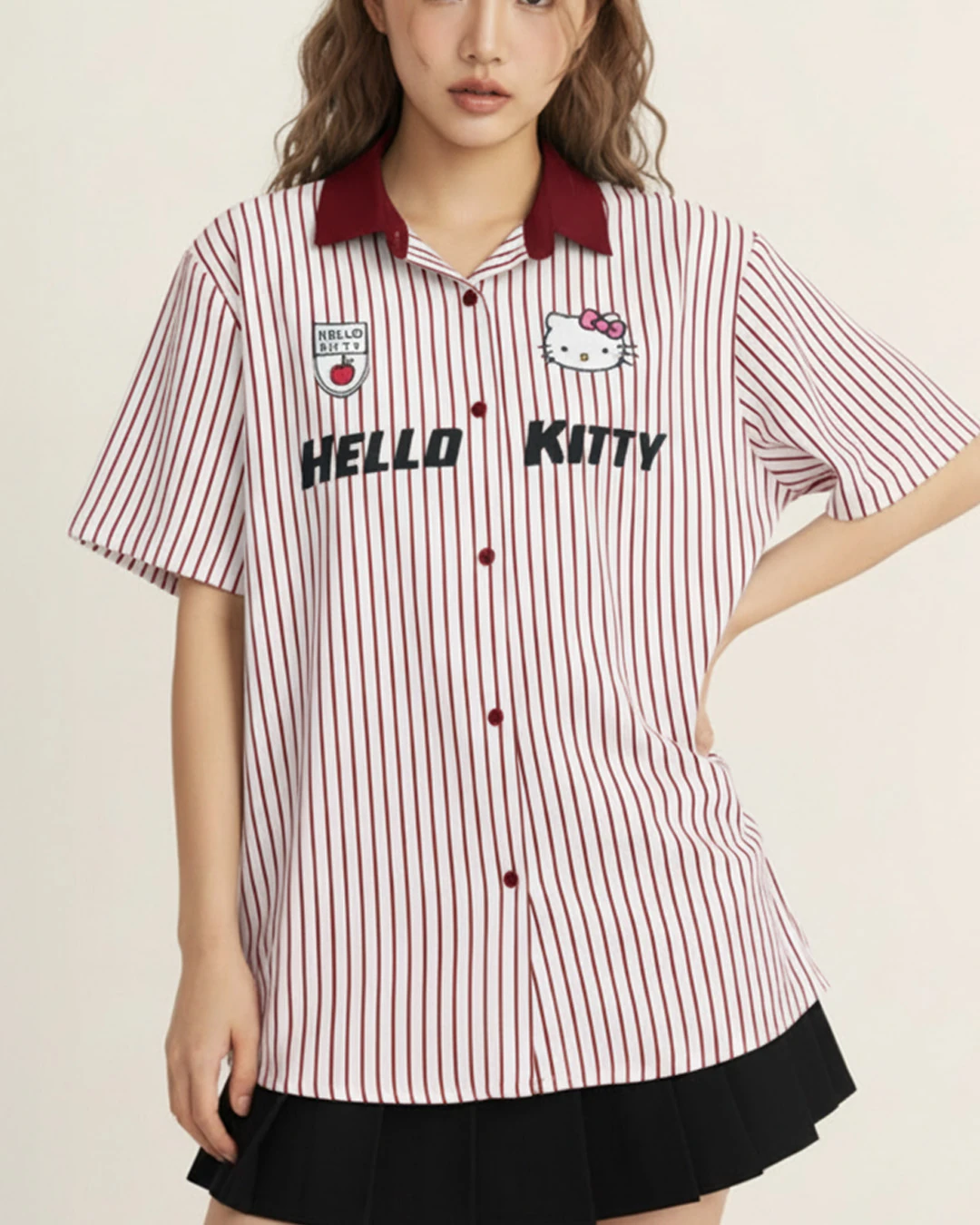 Hello Kitty Detail Kırmızı Gömlek